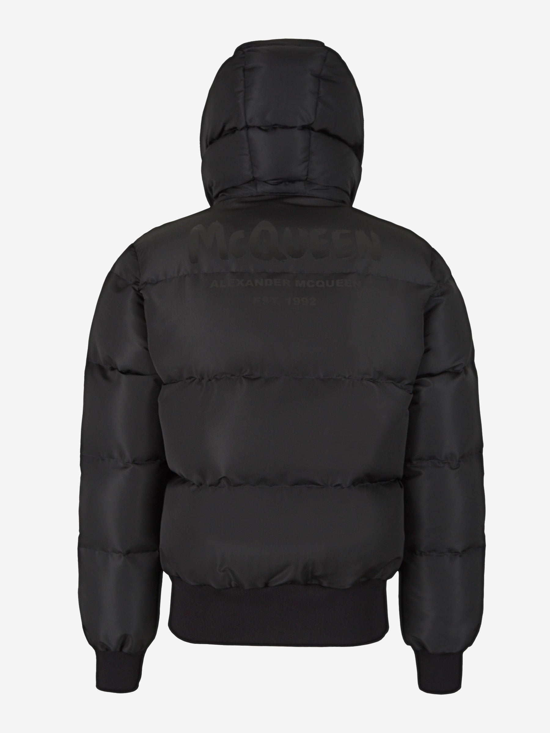 Alexander McQueen Chaqueta Acolchada Graffiti color Negro sku 512-001802 01 - Foto 3