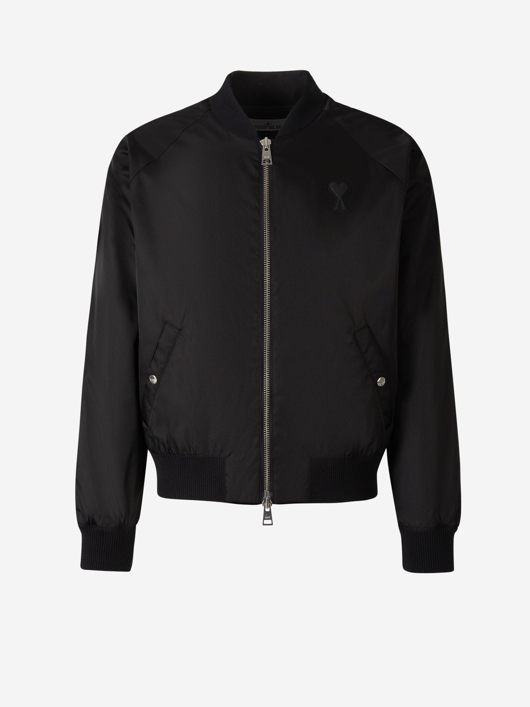 Ami Paris Chaqueta Bomber Logo color Negro sku 512-001875 01 - Foto 1