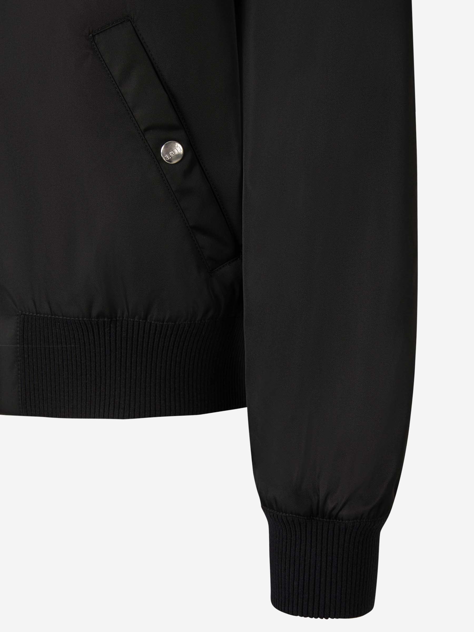 Ami Paris Chaqueta Bomber Logo color Negro sku 512-001875 01 - Foto 5