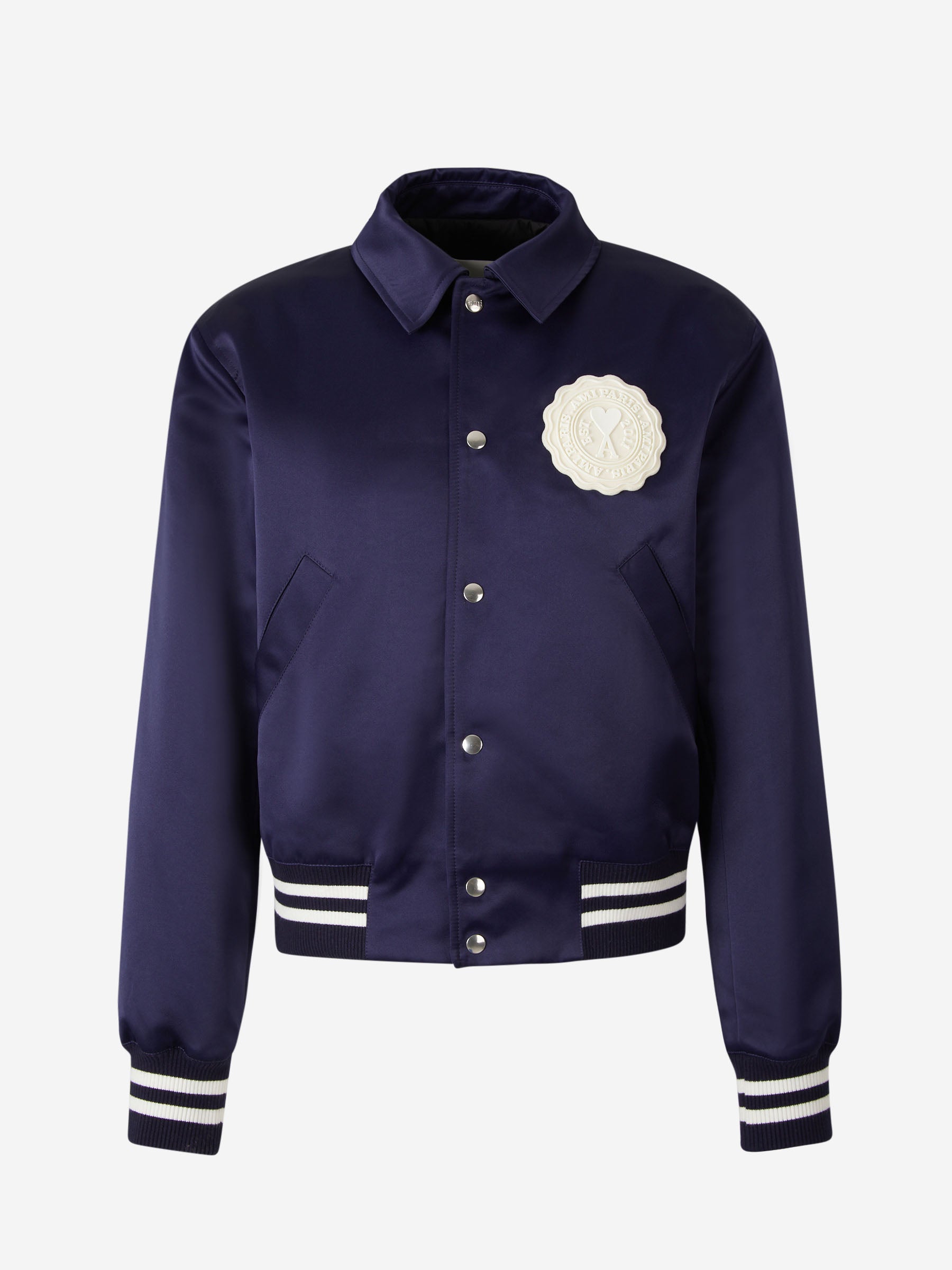 Ami Paris Cazadora Teddy Bomber color Azul Marino sku 512-001876 01 - Foto 1