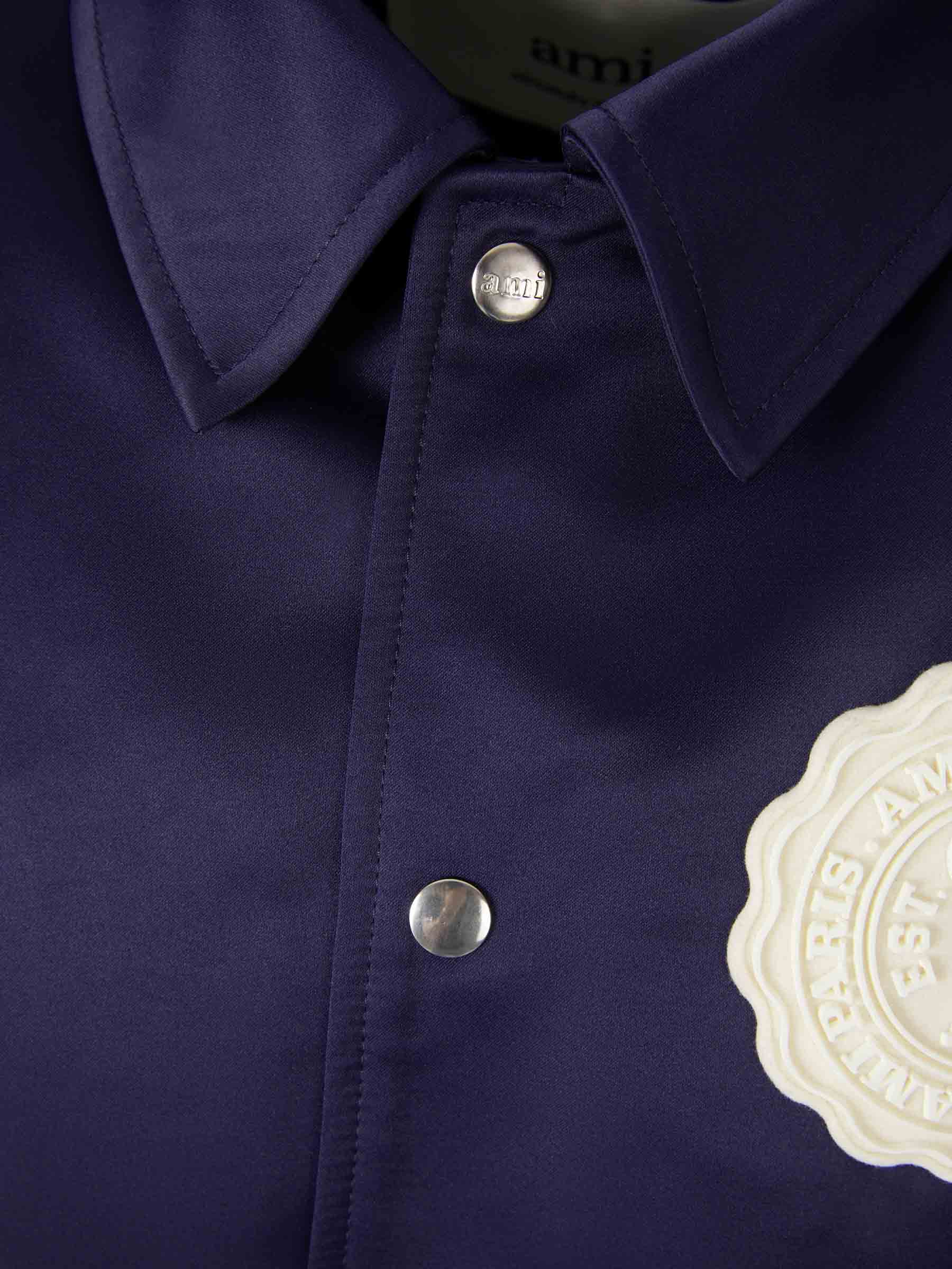 Ami Paris Cazadora Teddy Bomber color Azul Marino sku 512-001876 01 - Foto 3