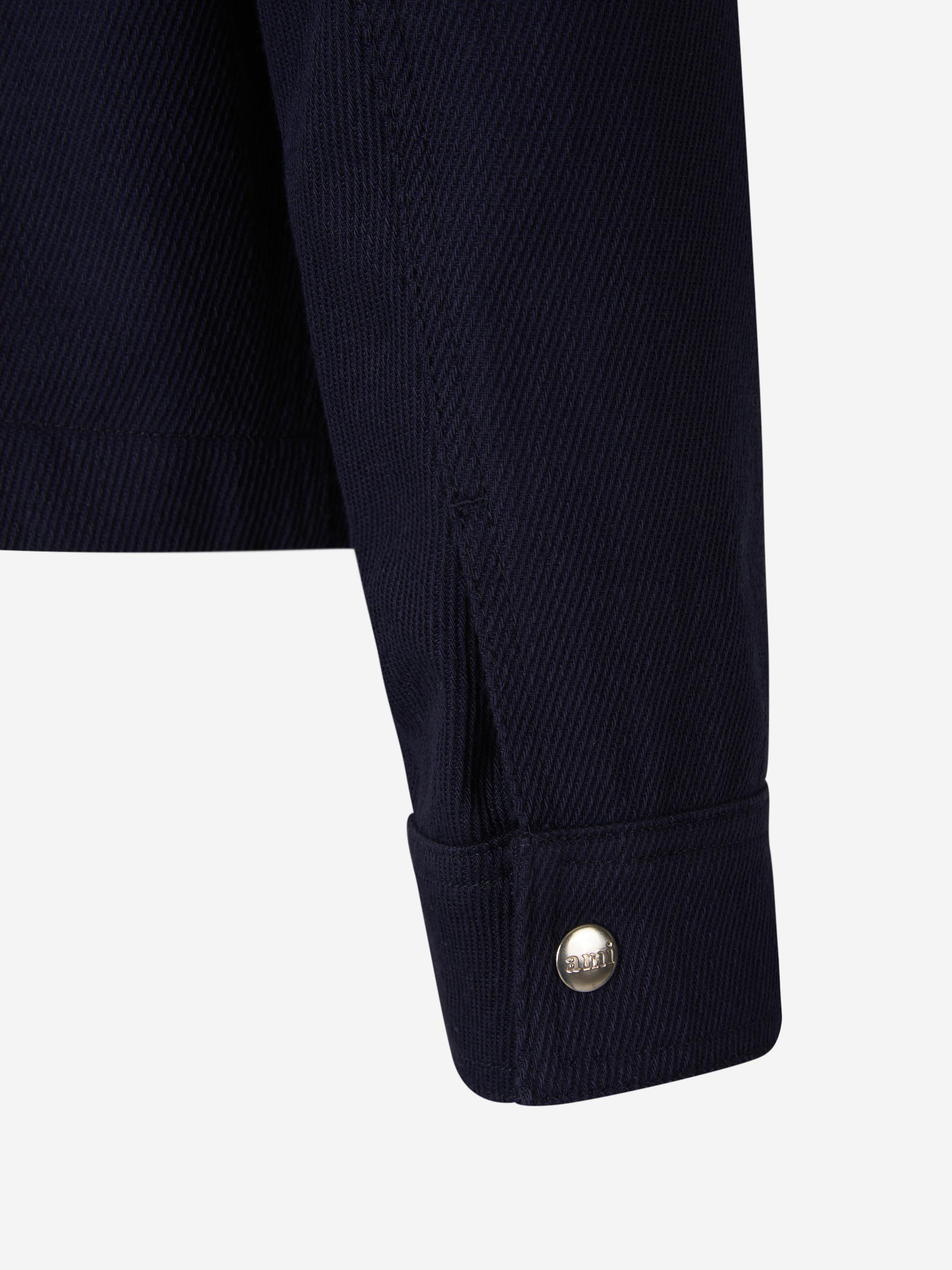 Ami Paris Chaqueta Sarga Algodón color Azul Marino sku 512-001877 01 - Foto 5