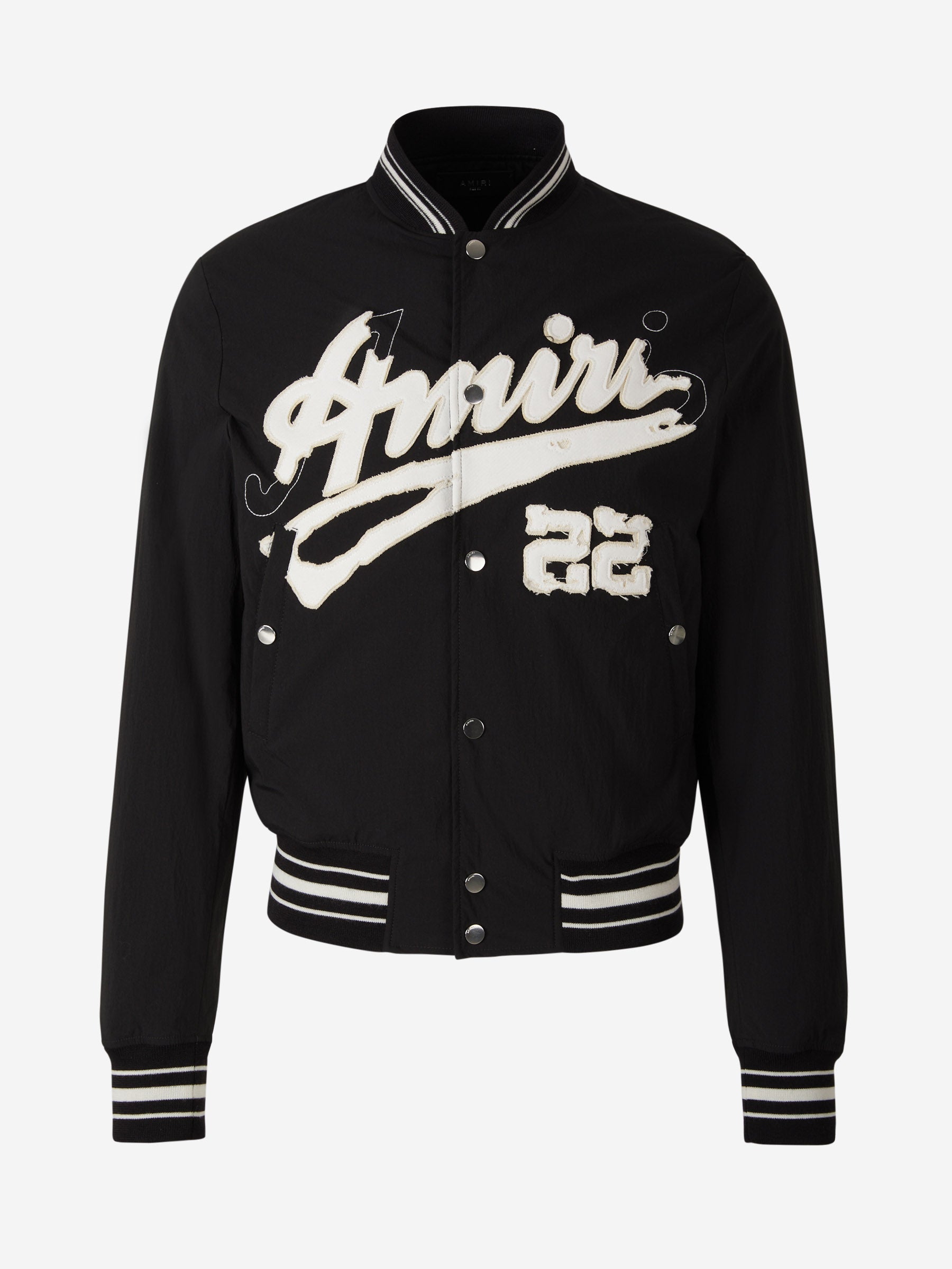 Amiri Cazadora Shrunken Logo color Negro sku 512-001927 01 - Foto 1