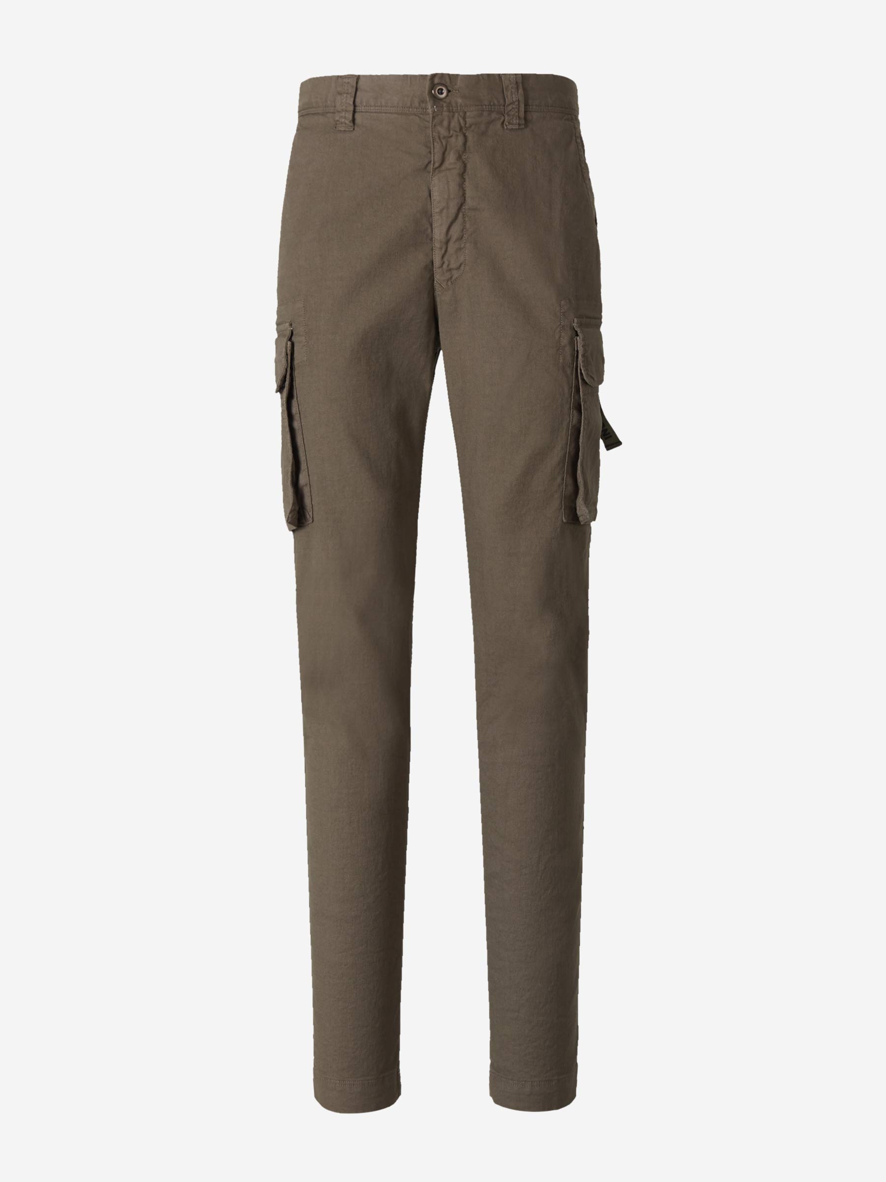 Outlet online Incotex Slacks Hombre Pantalones Cargo Lino color Verde Militar sku 521-002365 02 - Foto 1