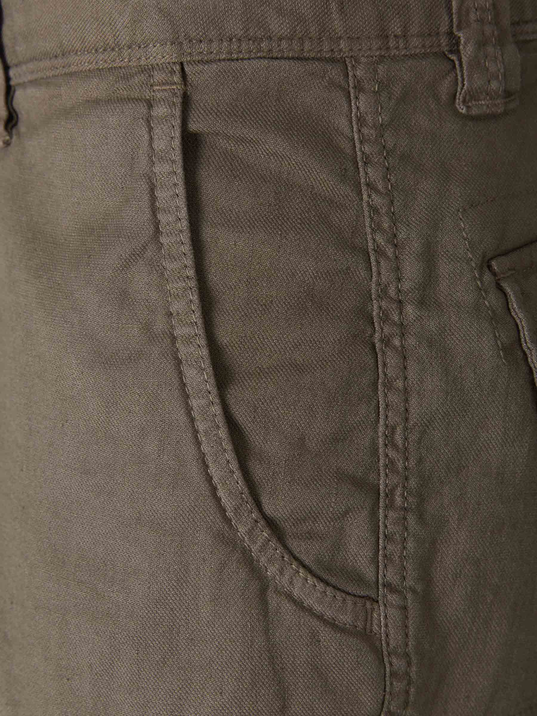 Outlet online Incotex Slacks Hombre Pantalones Cargo Lino color Verde Militar sku 521-002365 02 - Foto 4