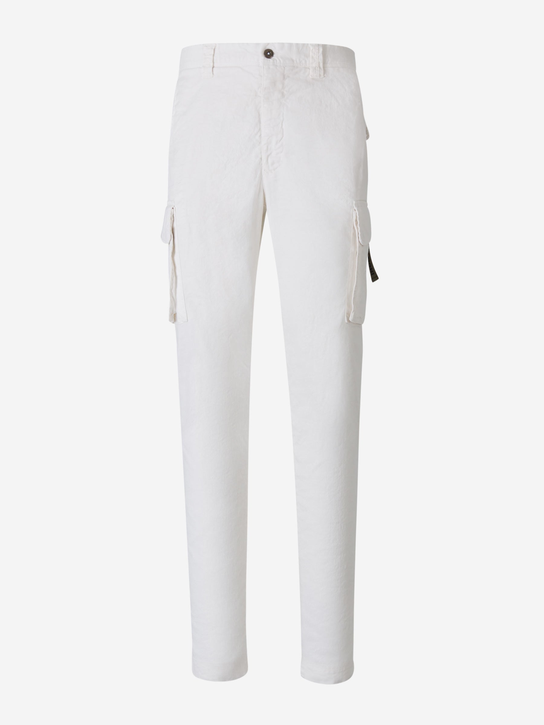 Outlet online Incotex Slacks Hombre Pantalones Cargo Lino color Verde Militar sku 521-002365 02 - Foto 7