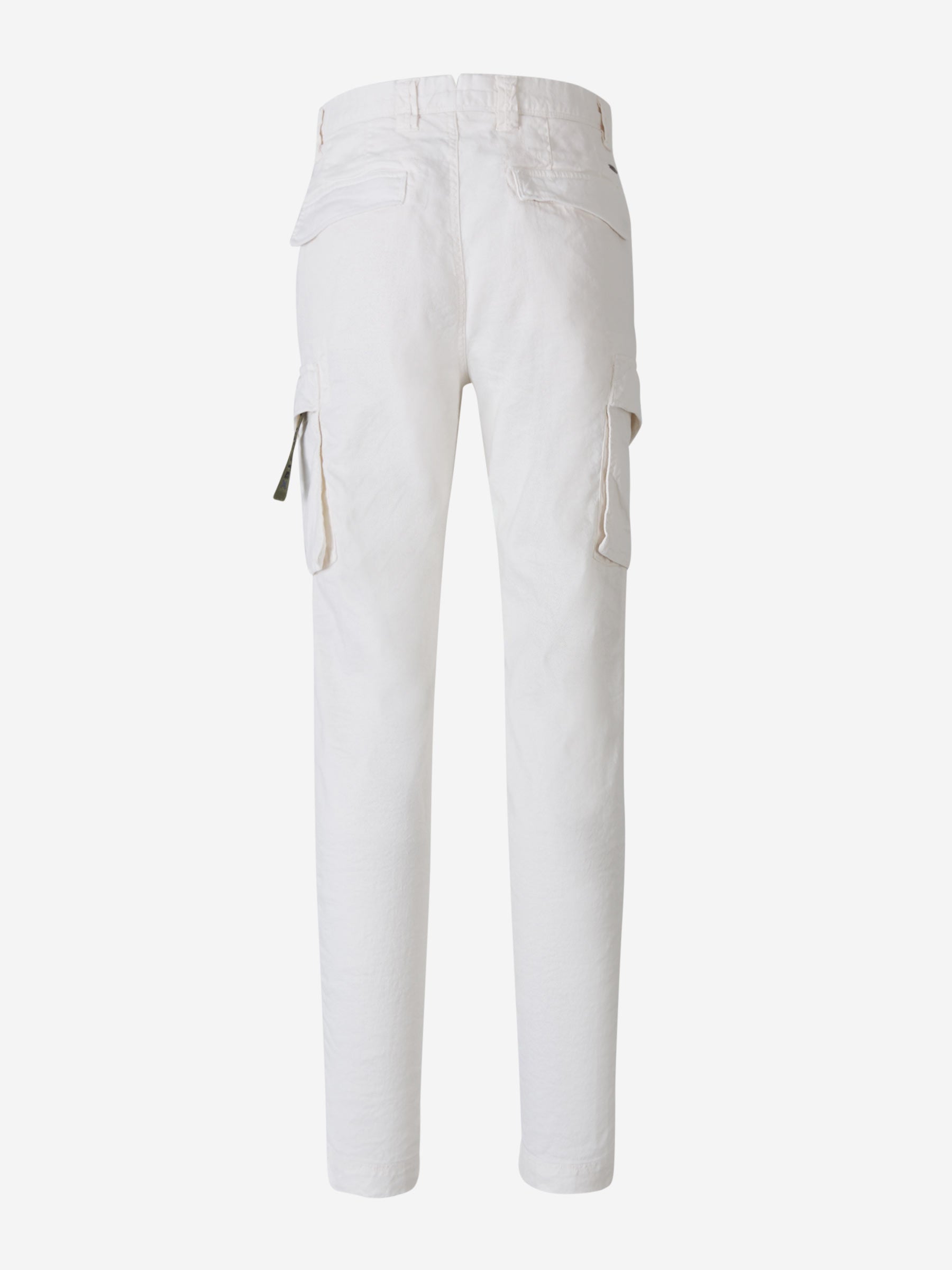 Outlet online Incotex Slacks Hombre Pantalones Cargo Lino color Verde Militar sku 521-002365 02 - Foto 9