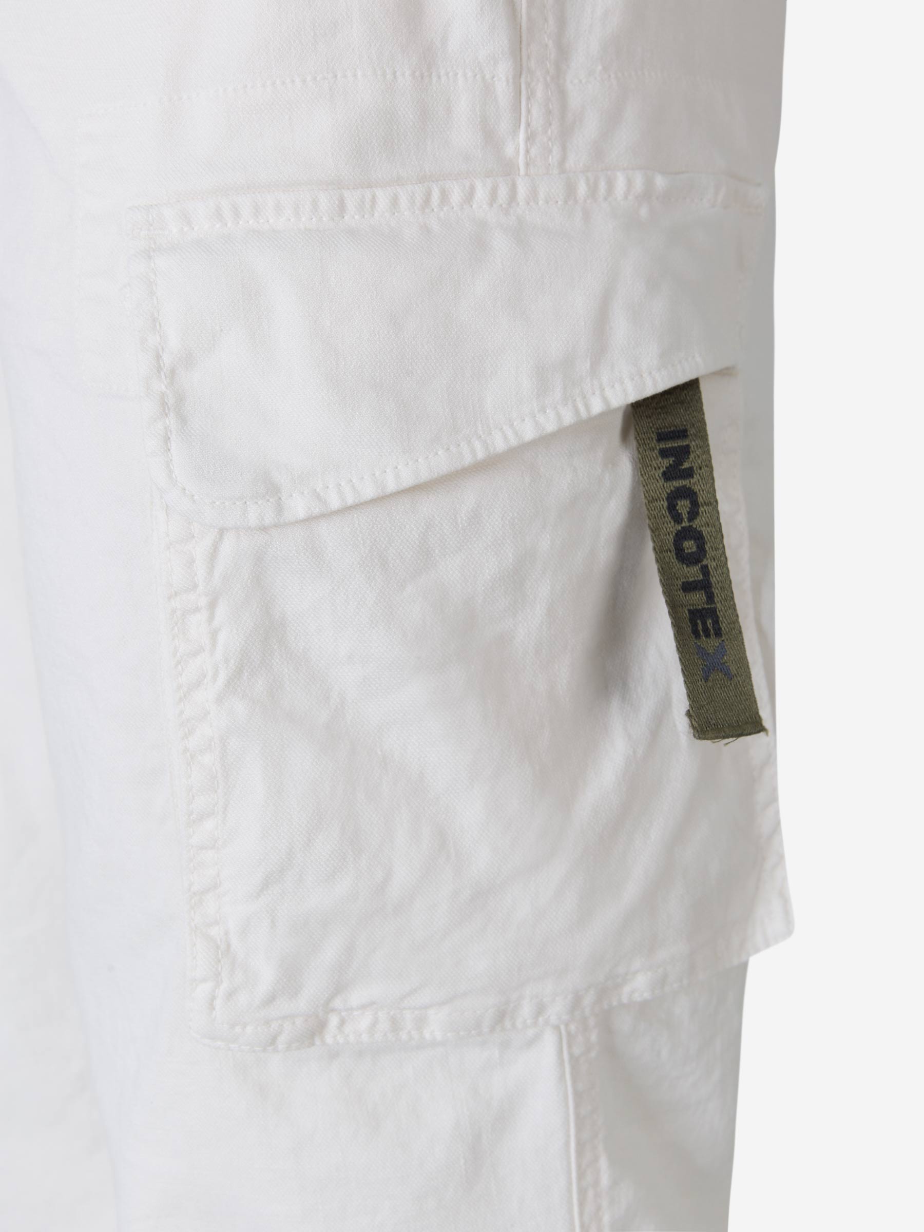 Incotex Slacks Pantalones Cargo Lino color Verde Militar sku 521-002365 02 - Foto 11