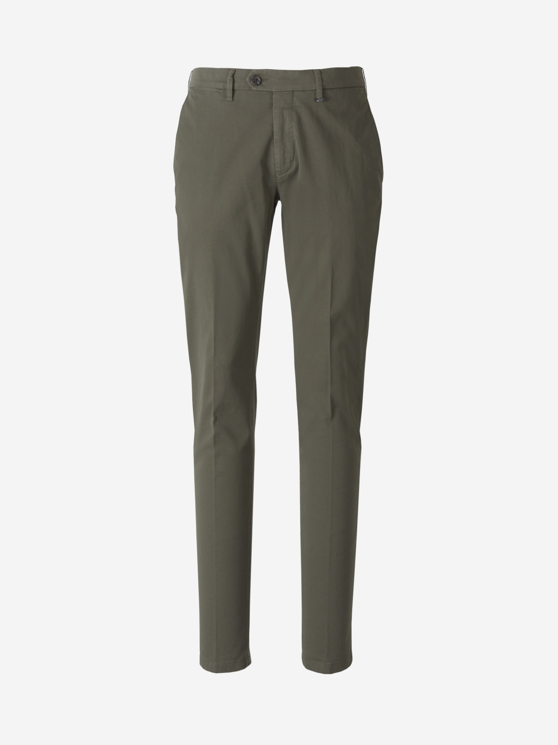 Outlet online Canali Hombre Pantalones Chinos Regular Fit color Verde Militar sku 521-002383 05 - Foto 1