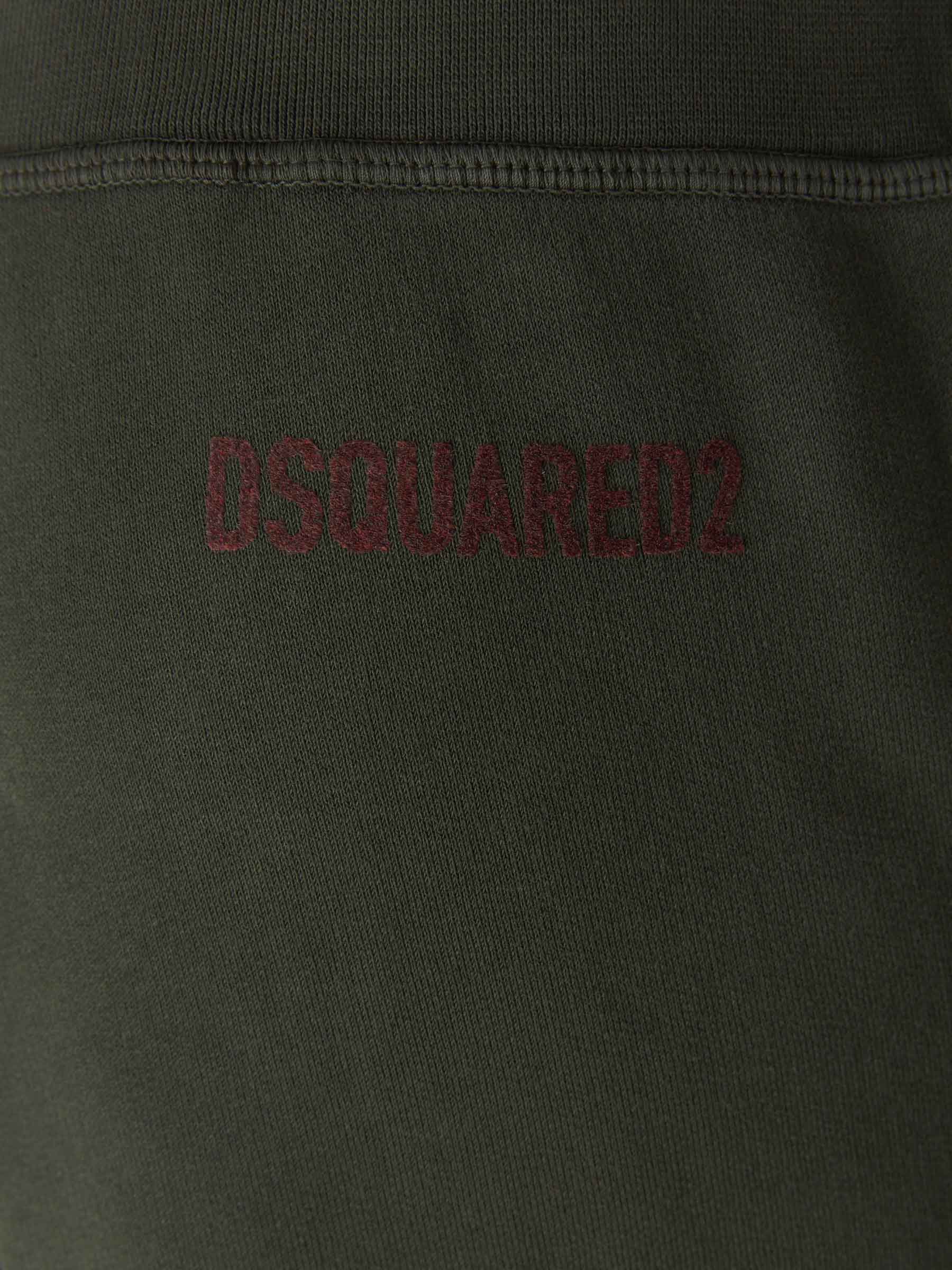 Outlet online Dsquared2 Hombre Joggers Logo Algodón color Verde Militar sku 521-002510 00 - Foto 4