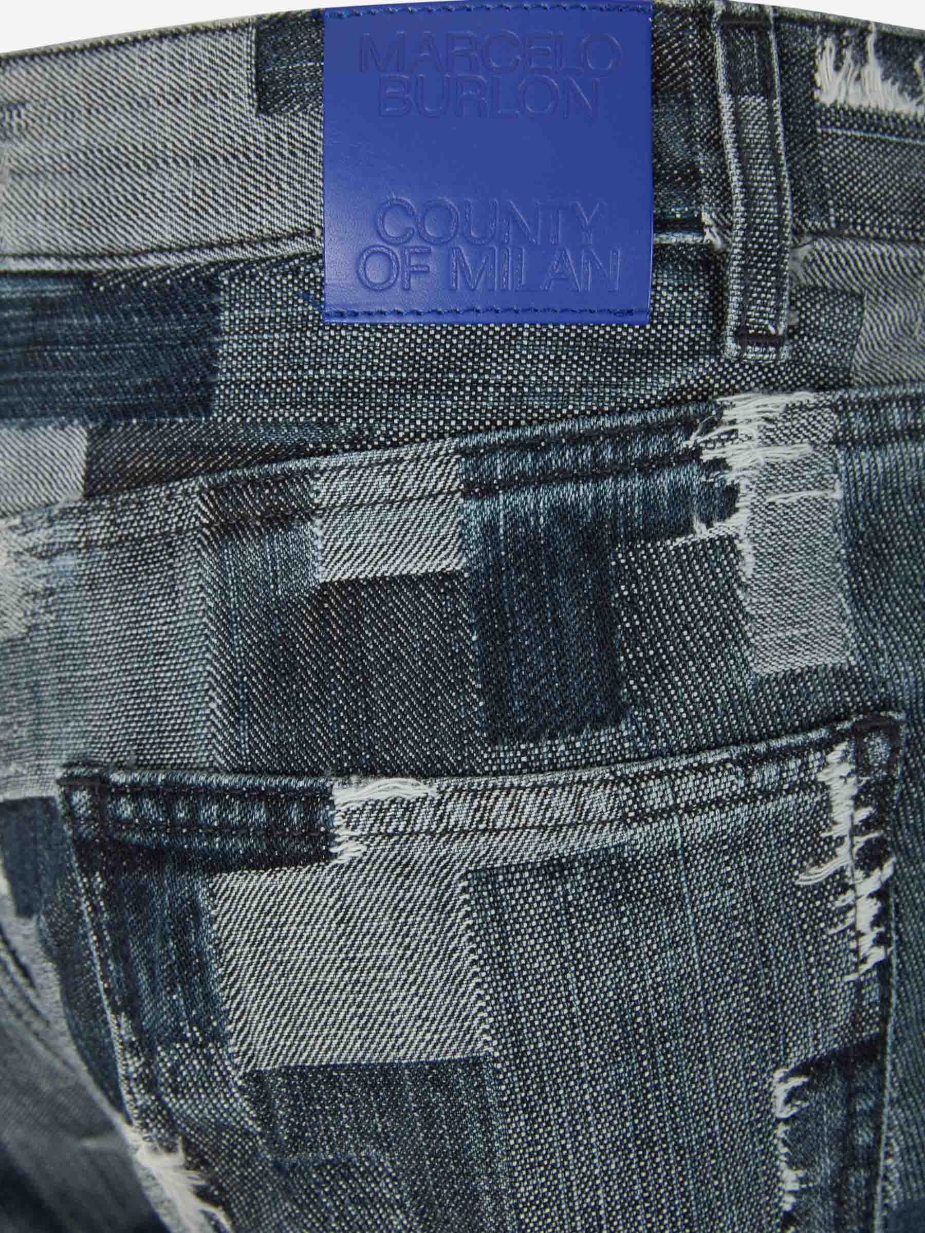 Marcelo Burlon Jeans Parches Straight Fit color Azul Denim sku 521-002599 01 - Foto 4