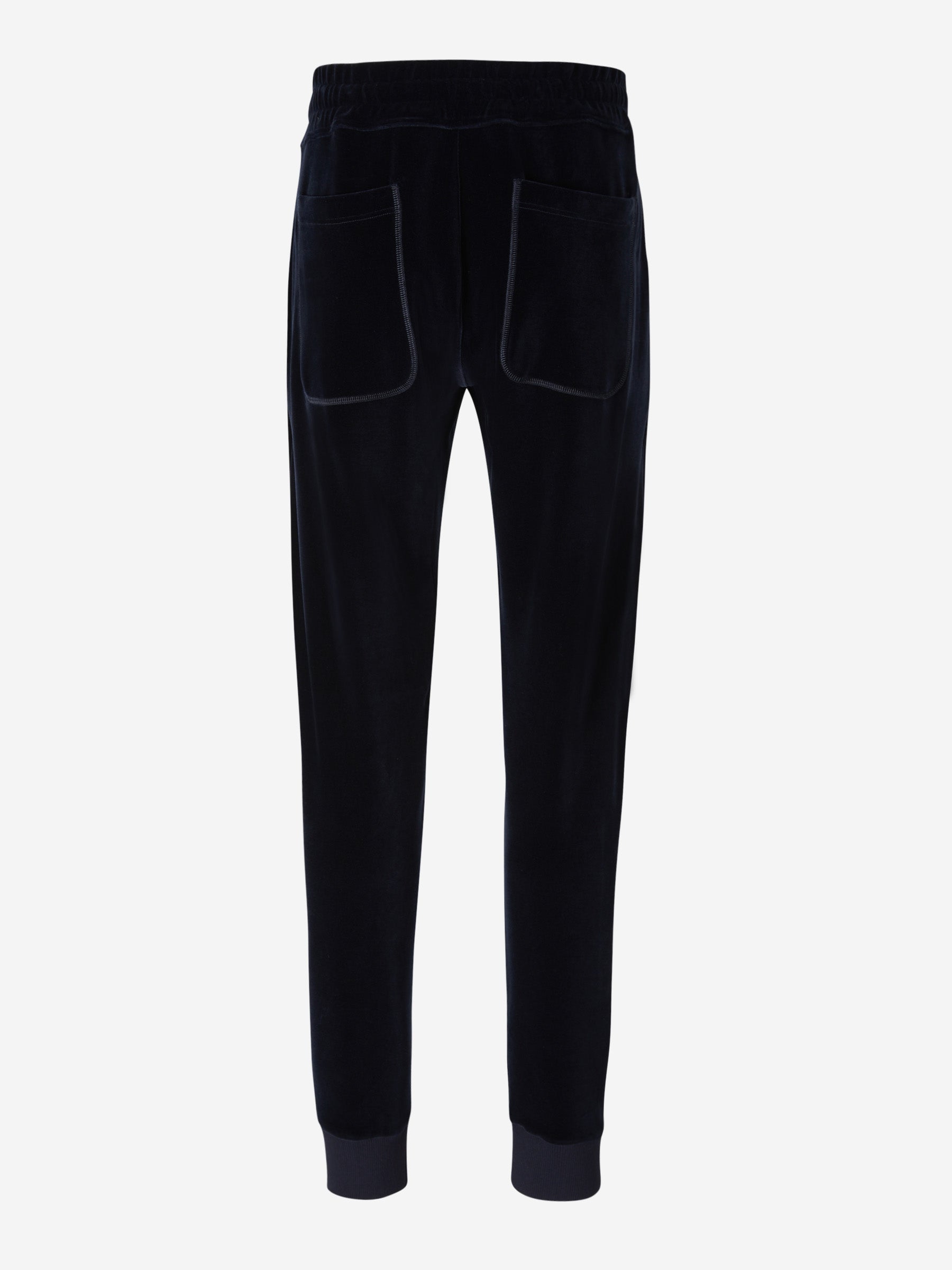 Outlet online Tom Ford Hombre Joggers Terciopelo Algodón color Azul Noche sku 521-002826 01 - Foto 2