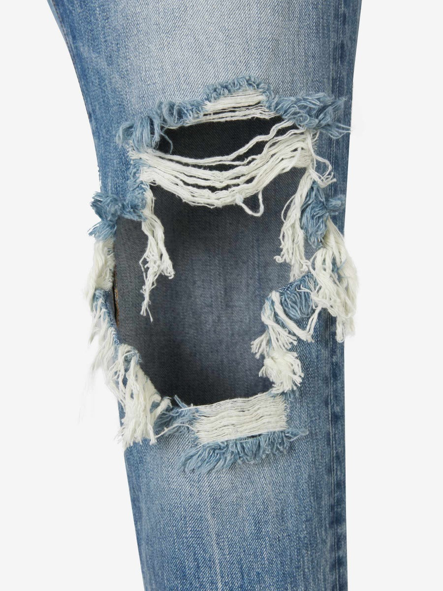 Rhude Jeans Abertura Rota color Azul Denim sku 522-002023 01 - Foto 4