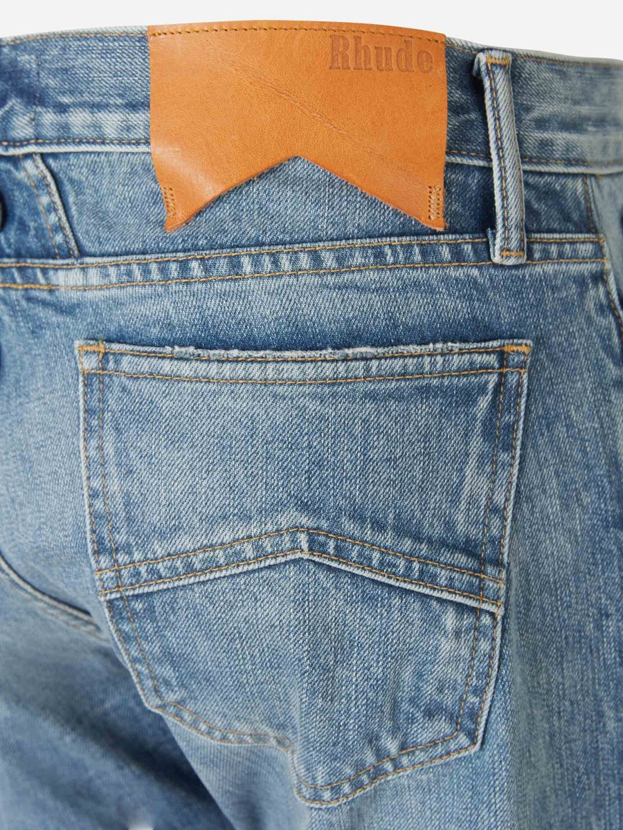 Rhude Jeans Abertura Rota color Azul Denim sku 522-002023 01 - Foto 5