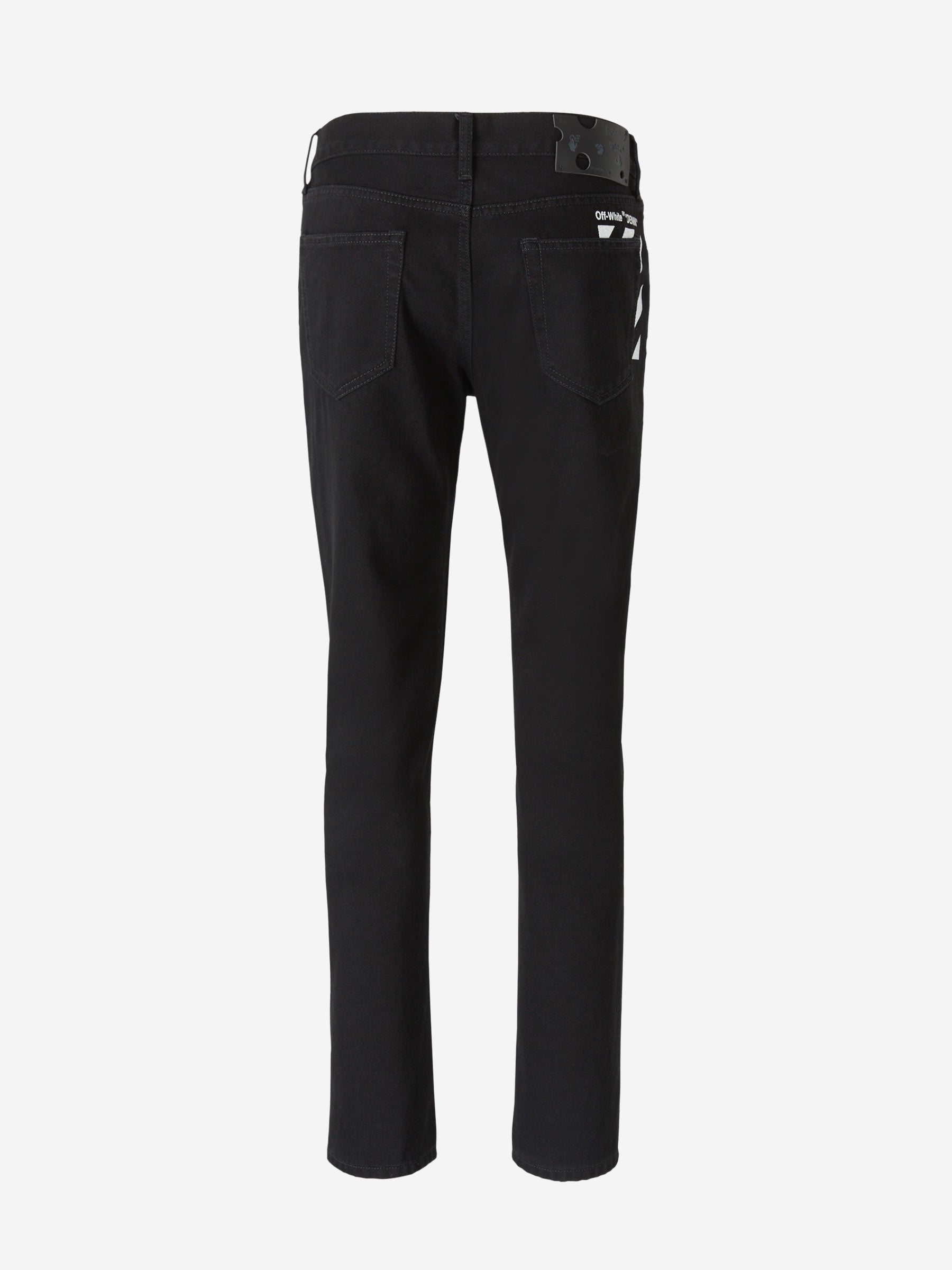 Off-White Jeans Rectos Logo color Negro sku 522-002096 01 - Foto 2