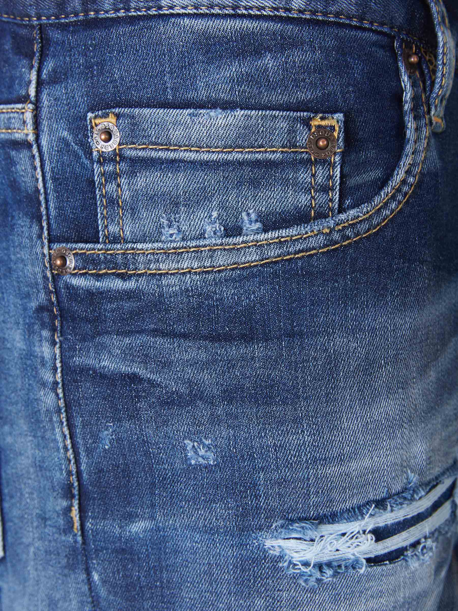 Dsquared2 Jeans Dark Ripped Biker color Azul Cobalto sku 522-002132 01 - Foto 4