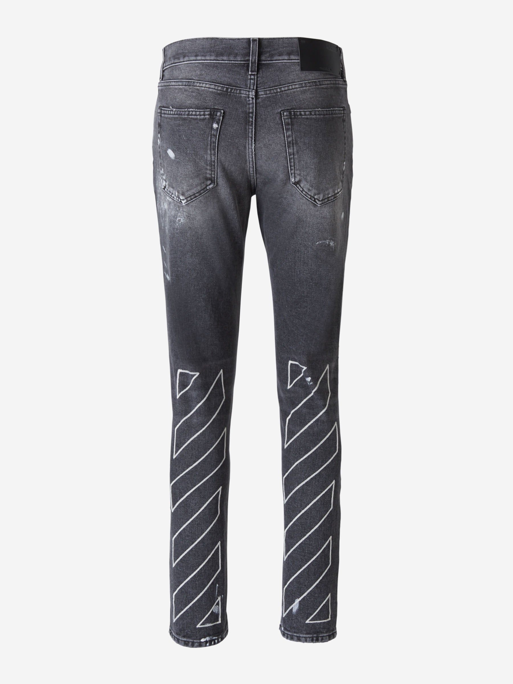 Off-White Jeans Pintura Digonales color Gris Piedra sku 522-002189 01 - Foto 2