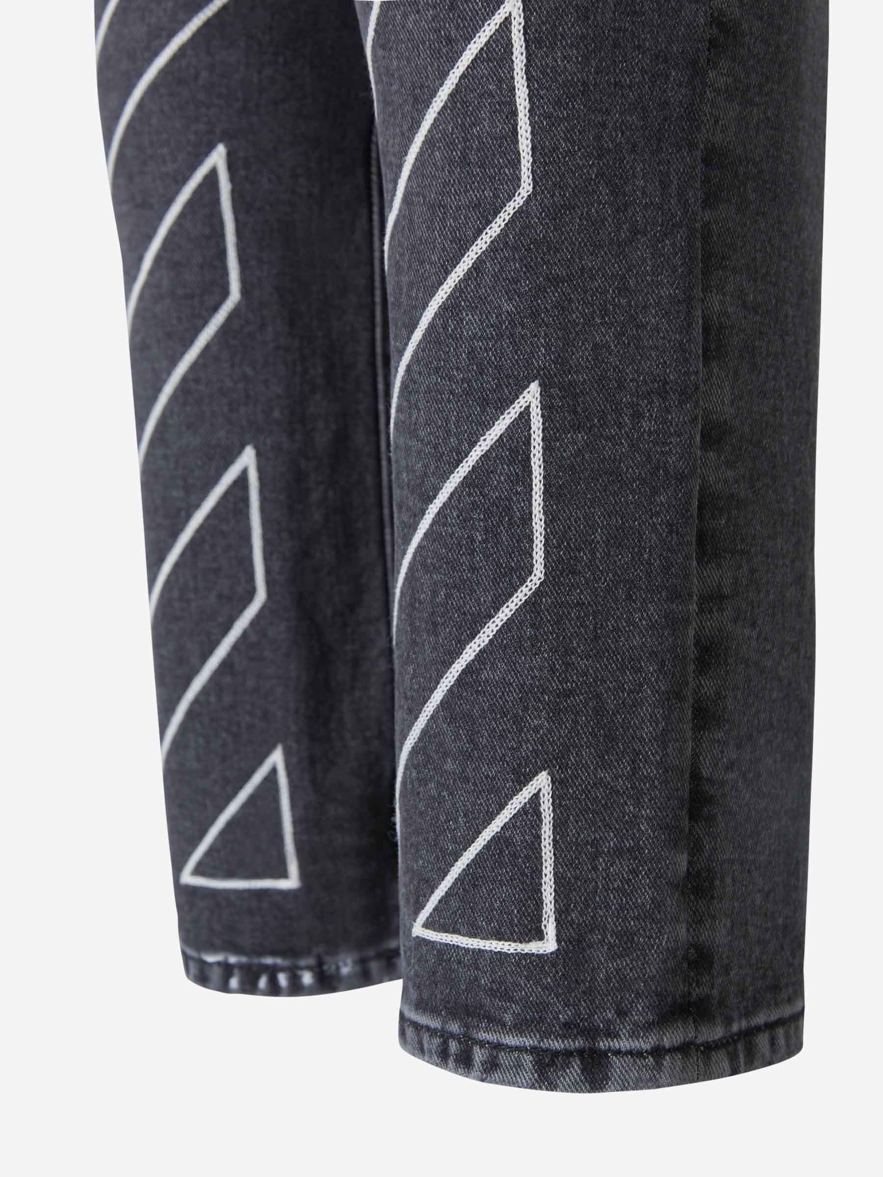 Off-White Jeans Pintura Digonales color Gris Piedra sku 522-002189 01 - Foto 5