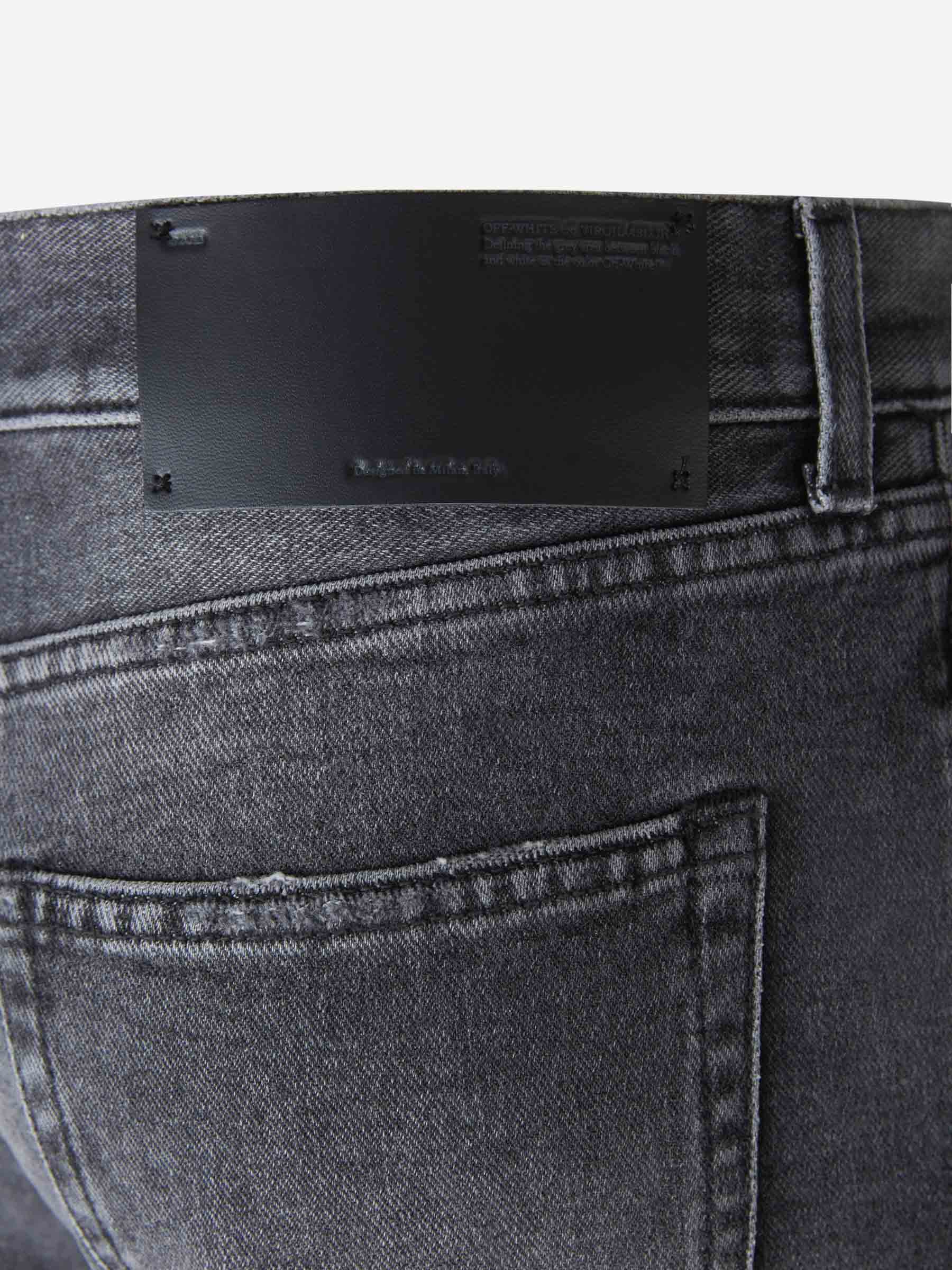 Off-White Jeans Pintura Digonales color Gris Piedra sku 522-002189 01 - Foto 6