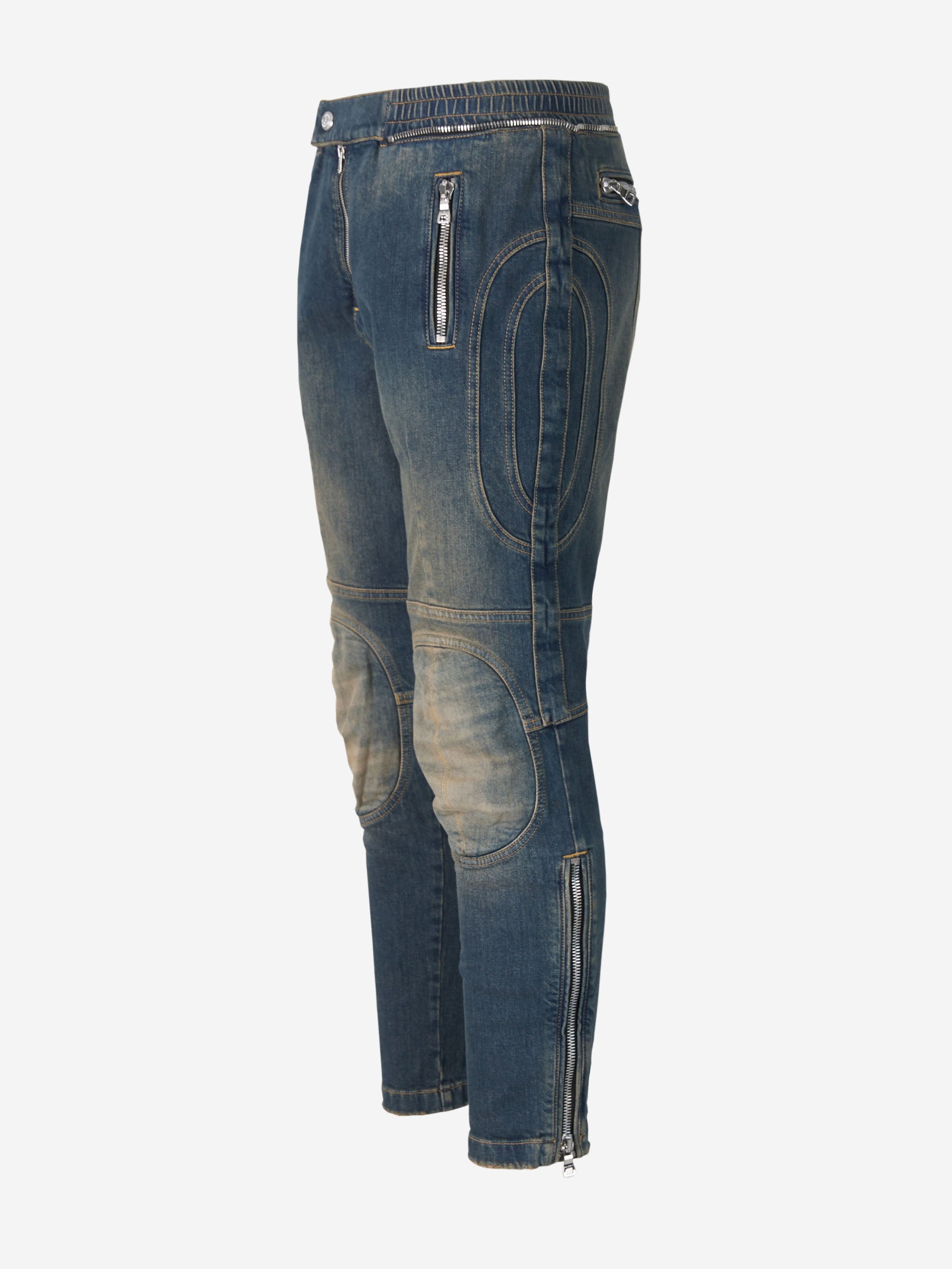 Balmain Jeans Parche Paneles color Azul Denim sku 522-002249 01 - Foto 2
