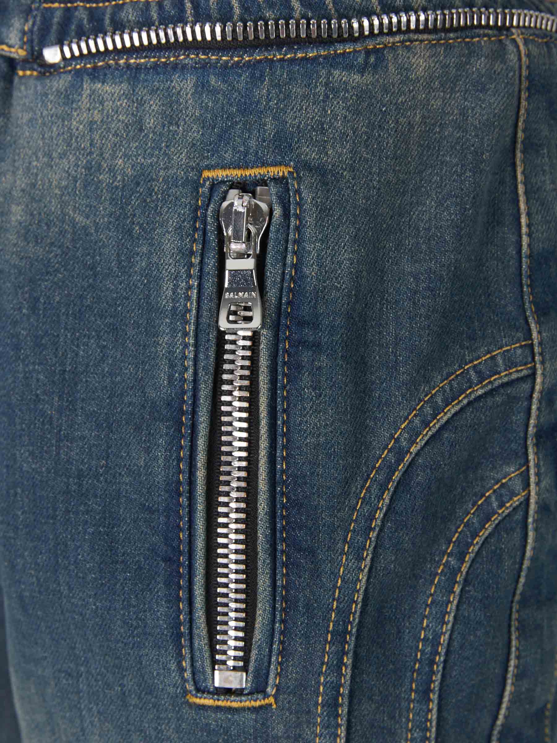 Balmain Jeans Parche Paneles color Azul Denim sku 522-002249 01 - Foto 4