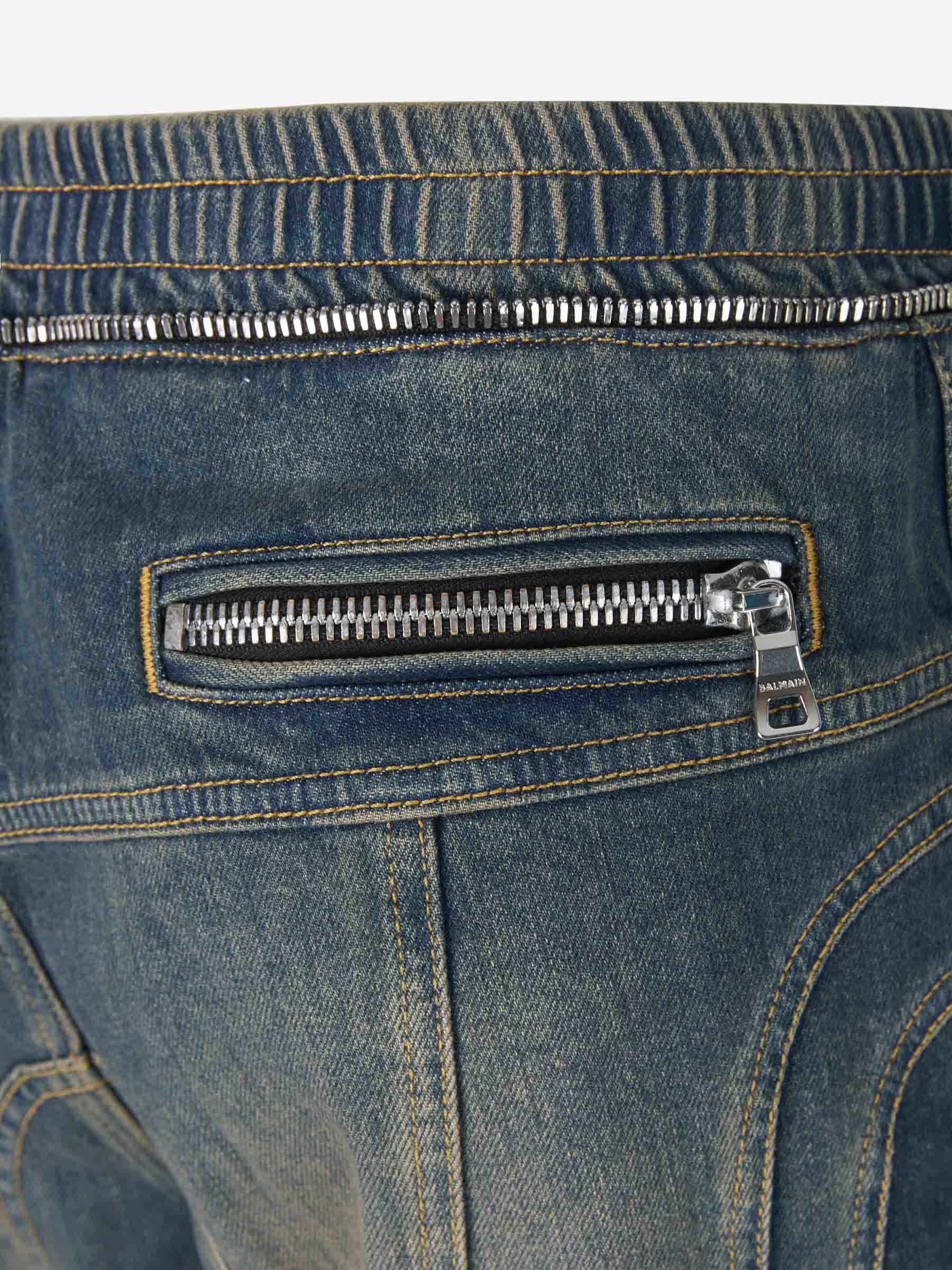 Balmain Jeans Parche Paneles color Azul Denim sku 522-002249 01 - Foto 5