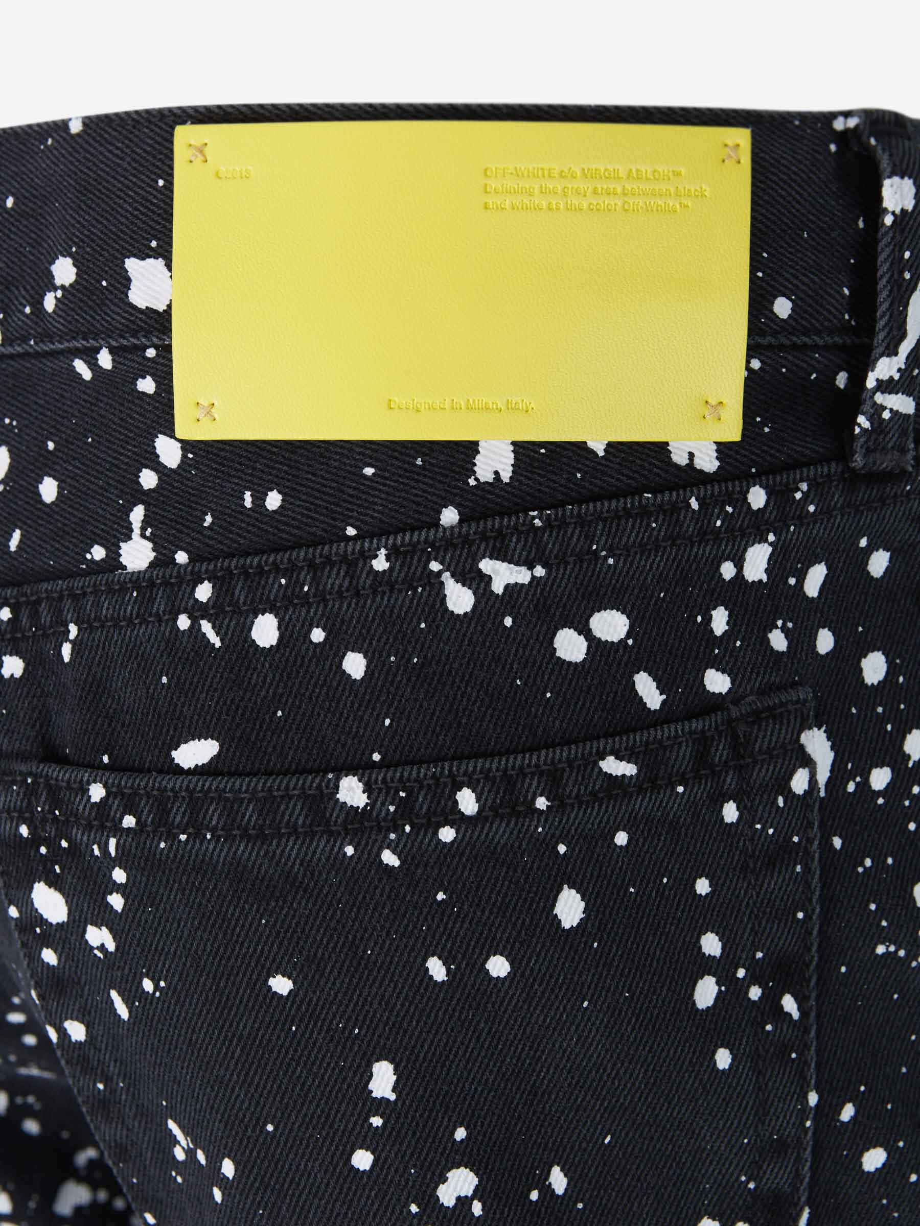 Off-White Jeans Estampado Salpicaduras color Negro sku 522-002306 00 - Foto 5