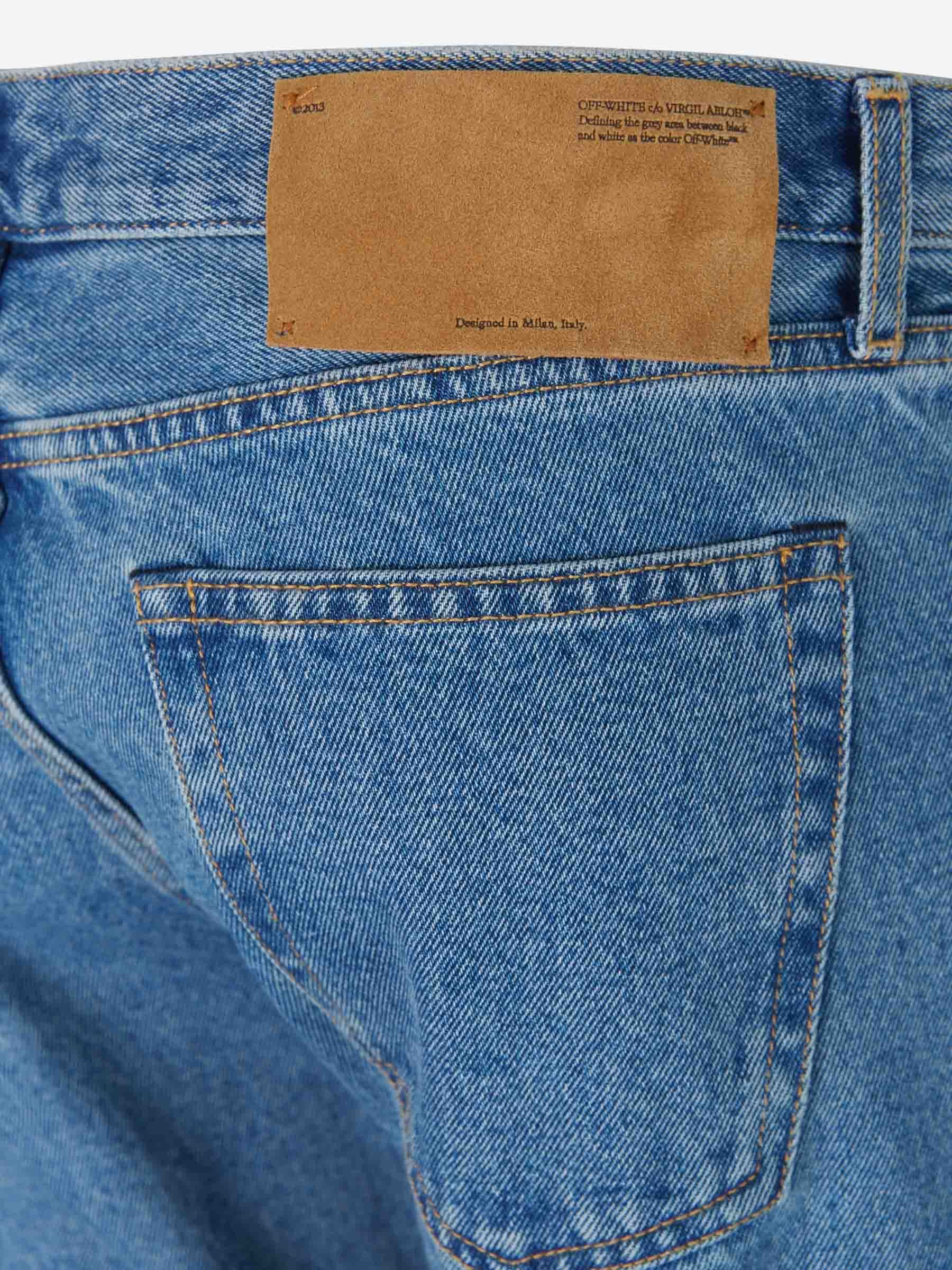 Off-White Jeans Rayas Diagonales color Azul Denim sku 522-002321 01 - Foto 5