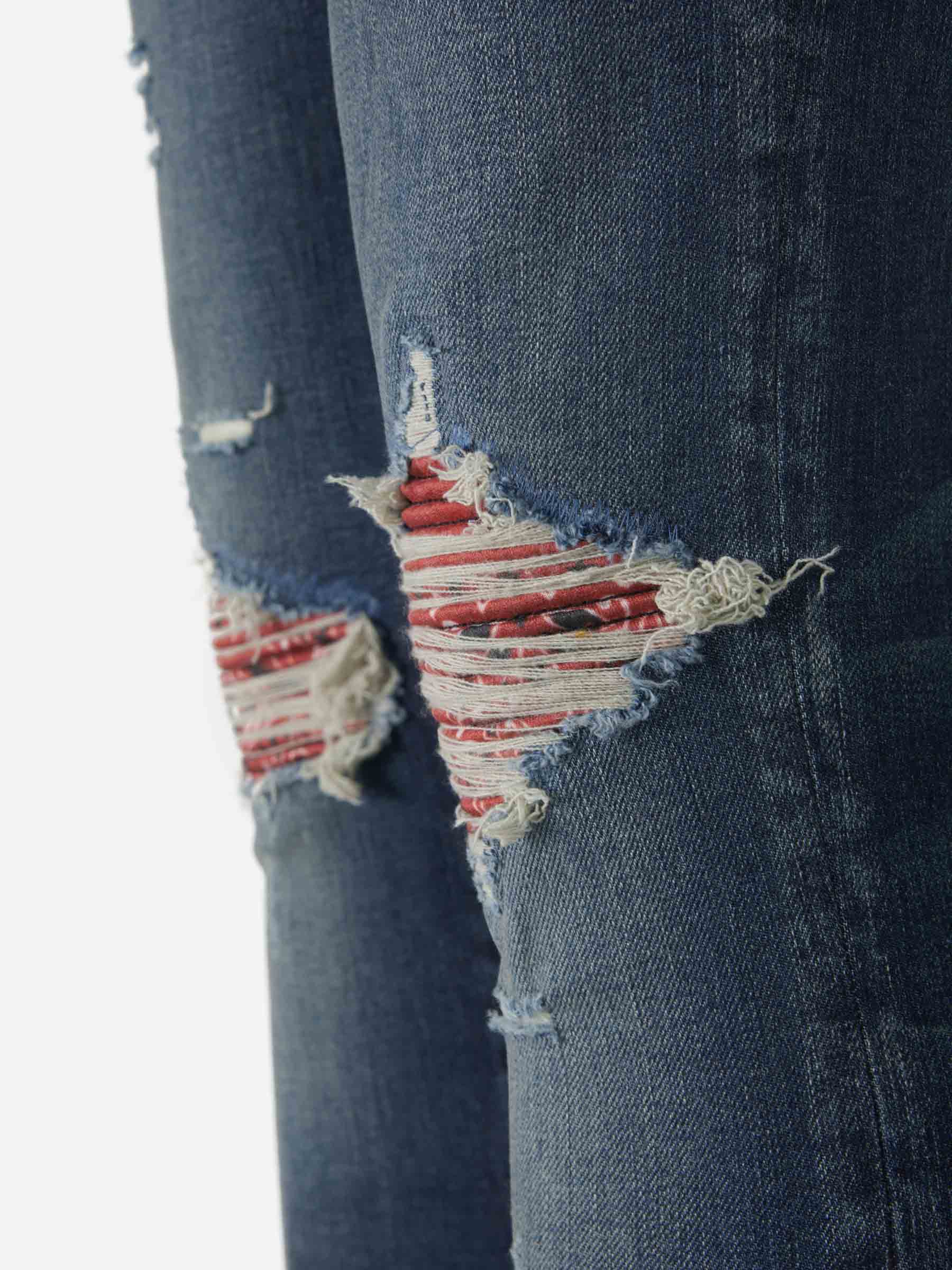 Amiri Jeans MX1 Bandana color Azul Denim sku 522-002335 01 - Foto 4