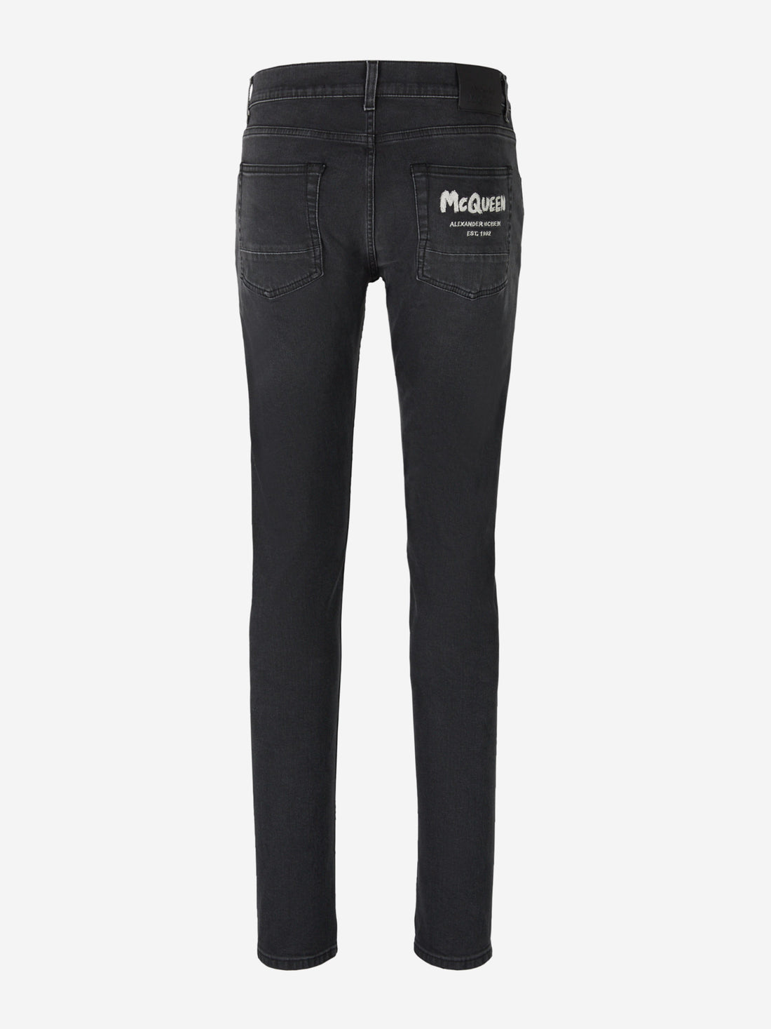 Alexander McQueen Jeans Logo Graffiti color Negro sku 522-002367 01 - Foto 2