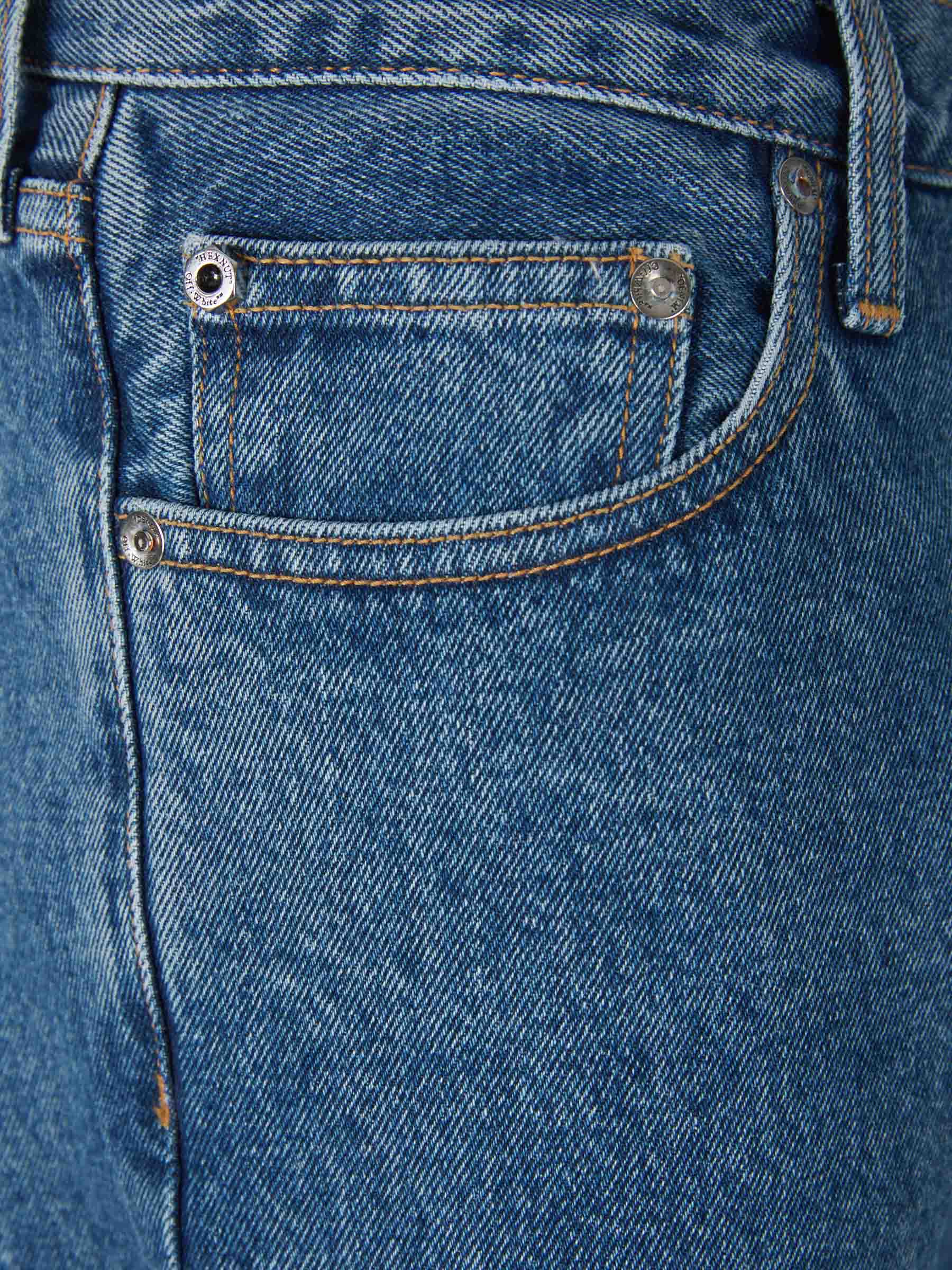 Off-White Jeans Arrow Algodón color Azul Cobalto sku 522-002401 01 - Foto 3