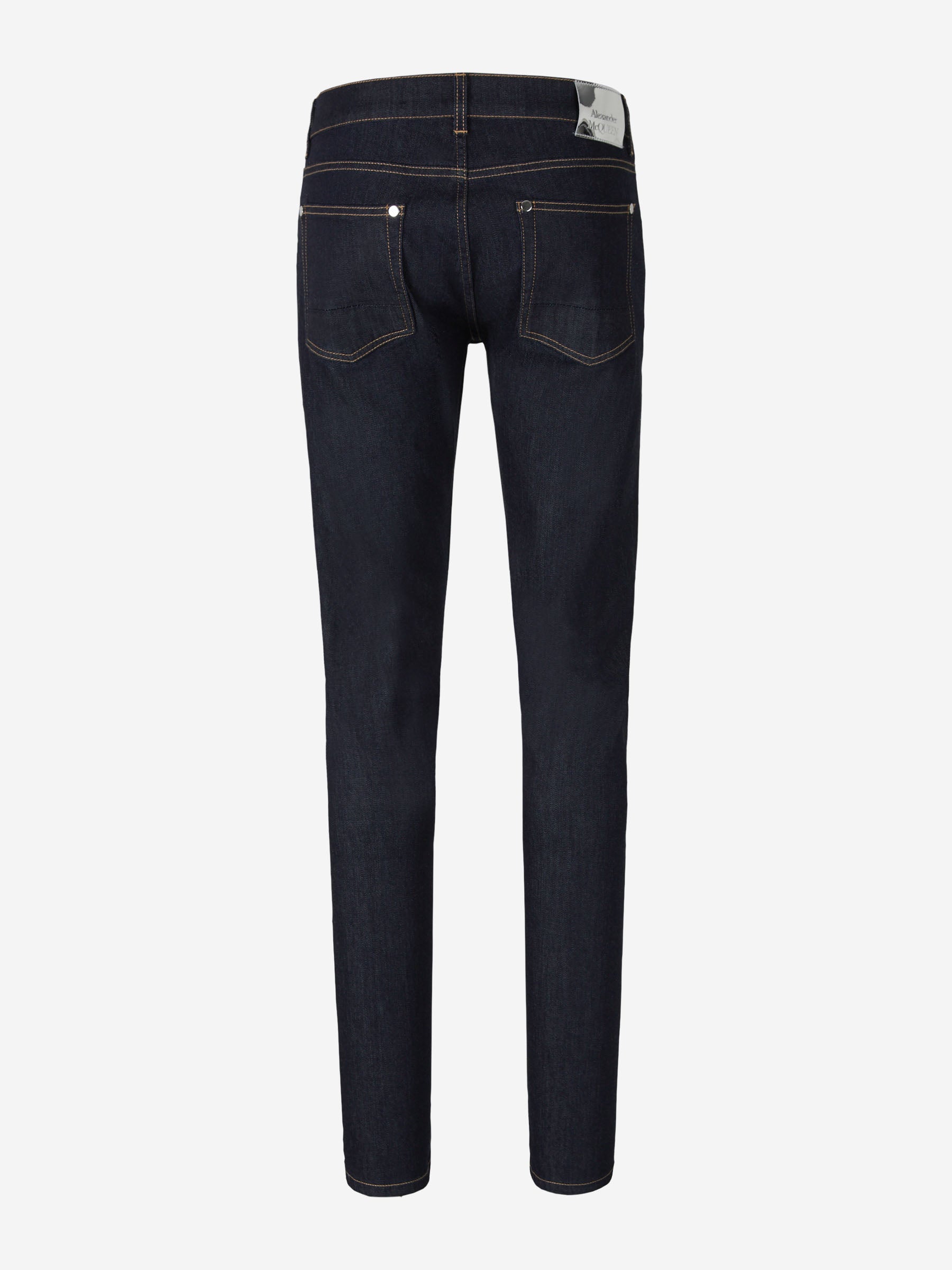 Alexander McQueen Jeans Regular Algodón color Azul Cobalto sku 522-002429 01 - Foto 2