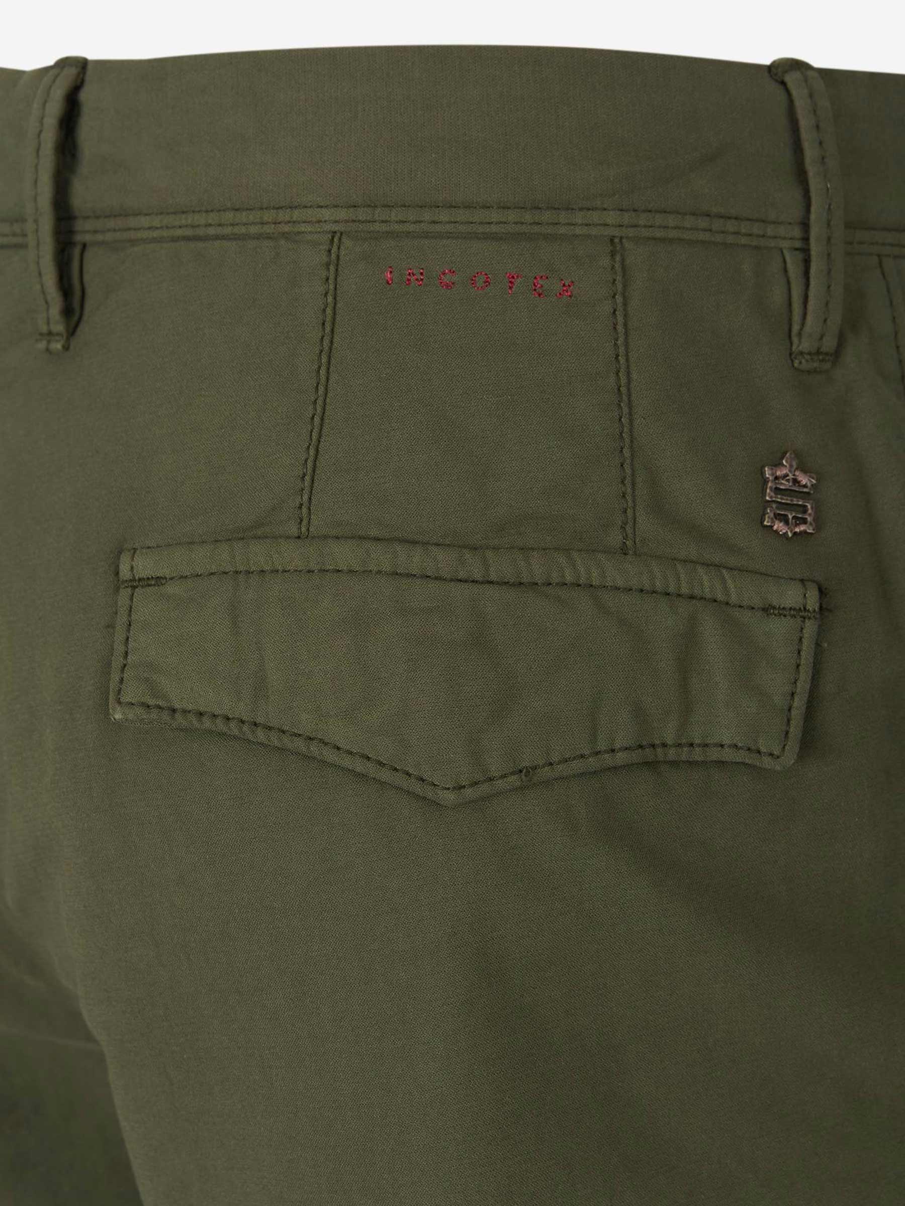 Incotex Slacks Bermudas Chino color Verde Militar sku 523-000590 10 - Foto 22