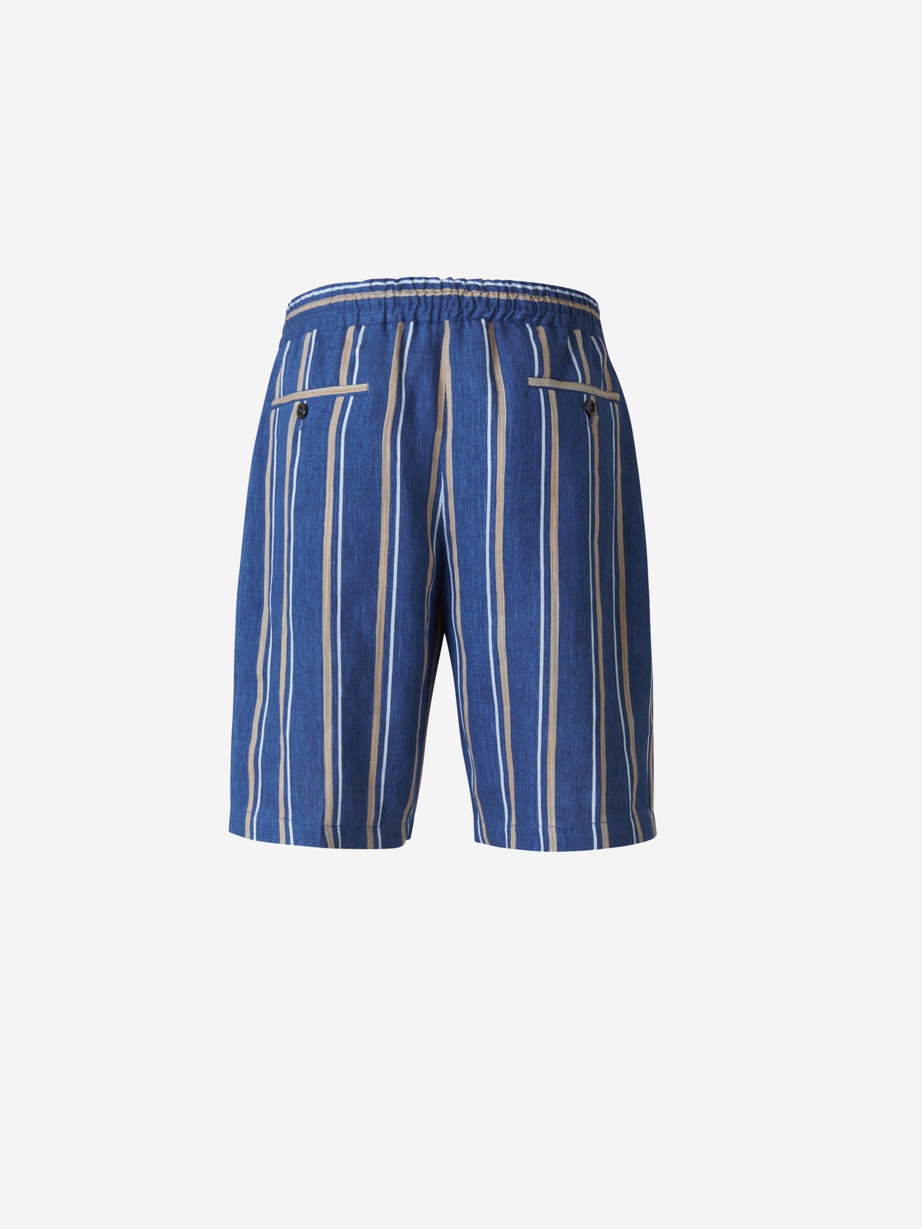 PT01 Bermudas Rayas Algodón color Azul Cobalto sku 523-000656 01 - Foto 2