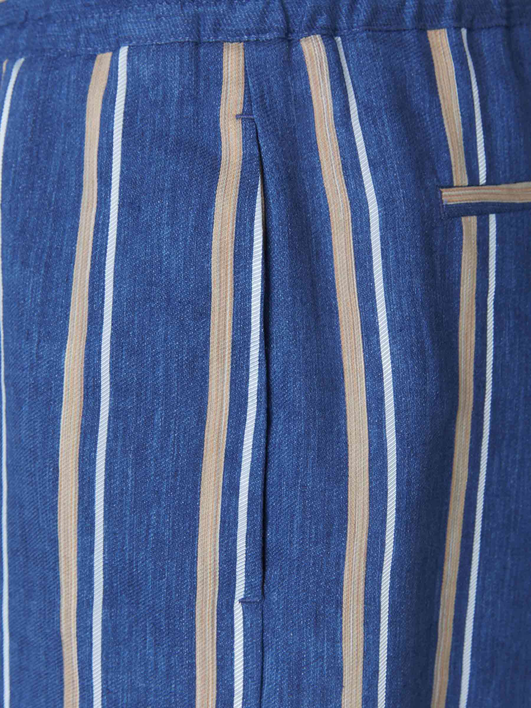 PT01 Bermudas Rayas Algodón color Azul Cobalto sku 523-000656 01 - Foto 3