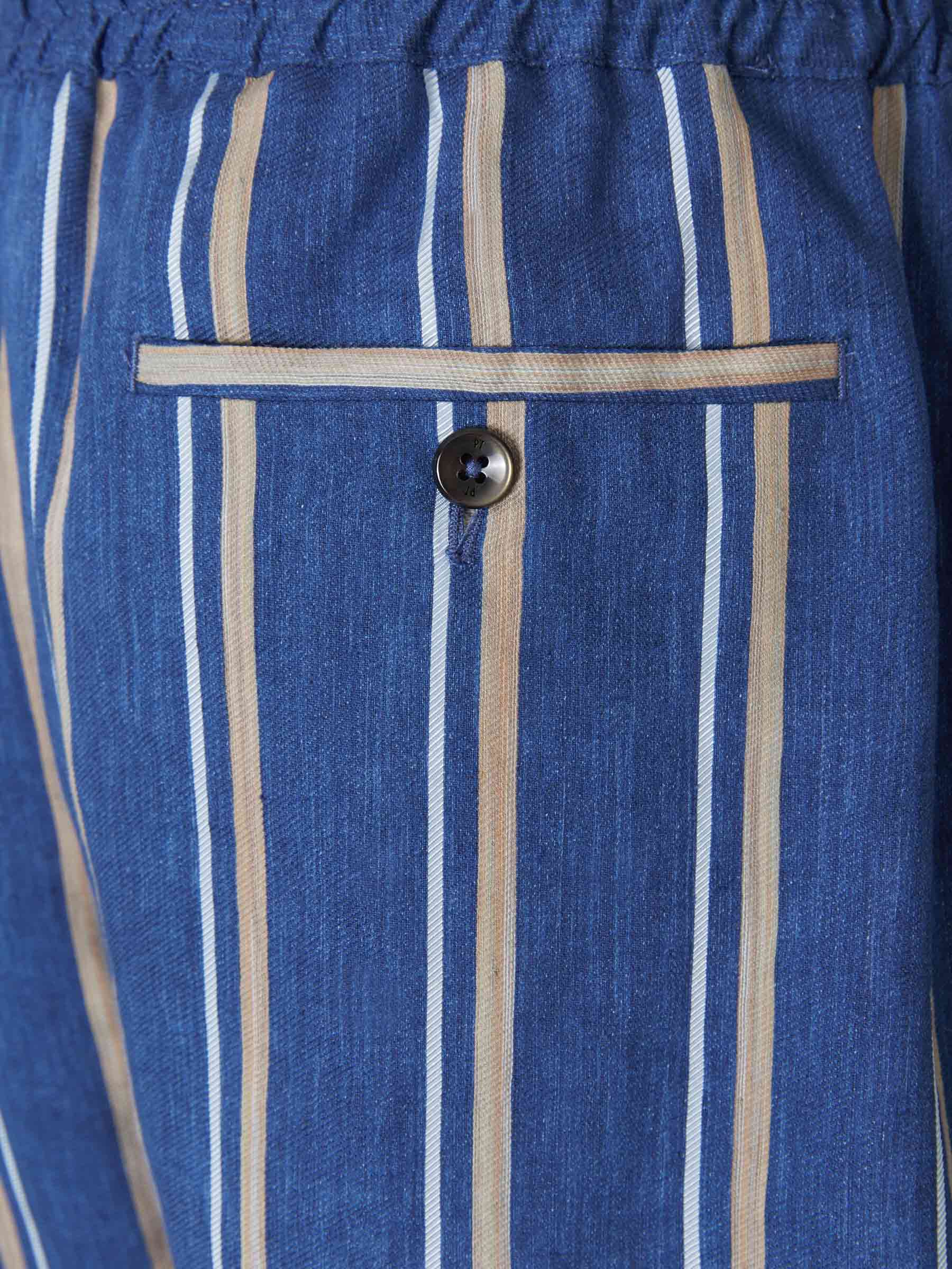 PT01 Bermudas Rayas Algodón color Azul Cobalto sku 523-000656 01 - Foto 4