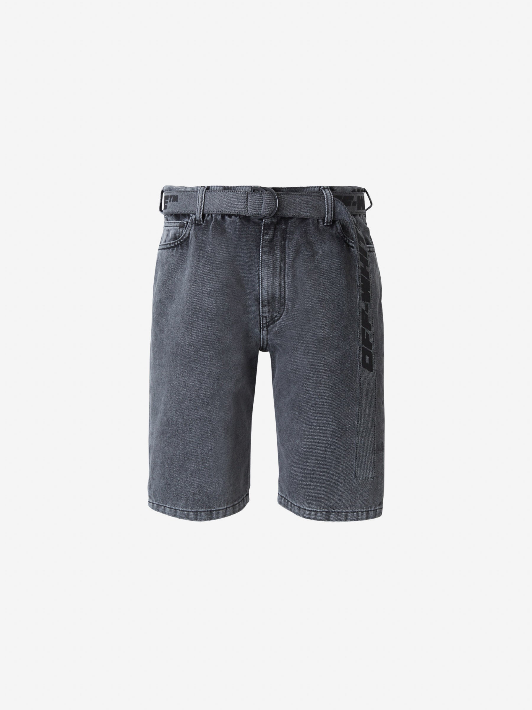 Off-White Bermudas Denim Cinturón color Gris Carbón sku 523-000688 01 - Foto 1