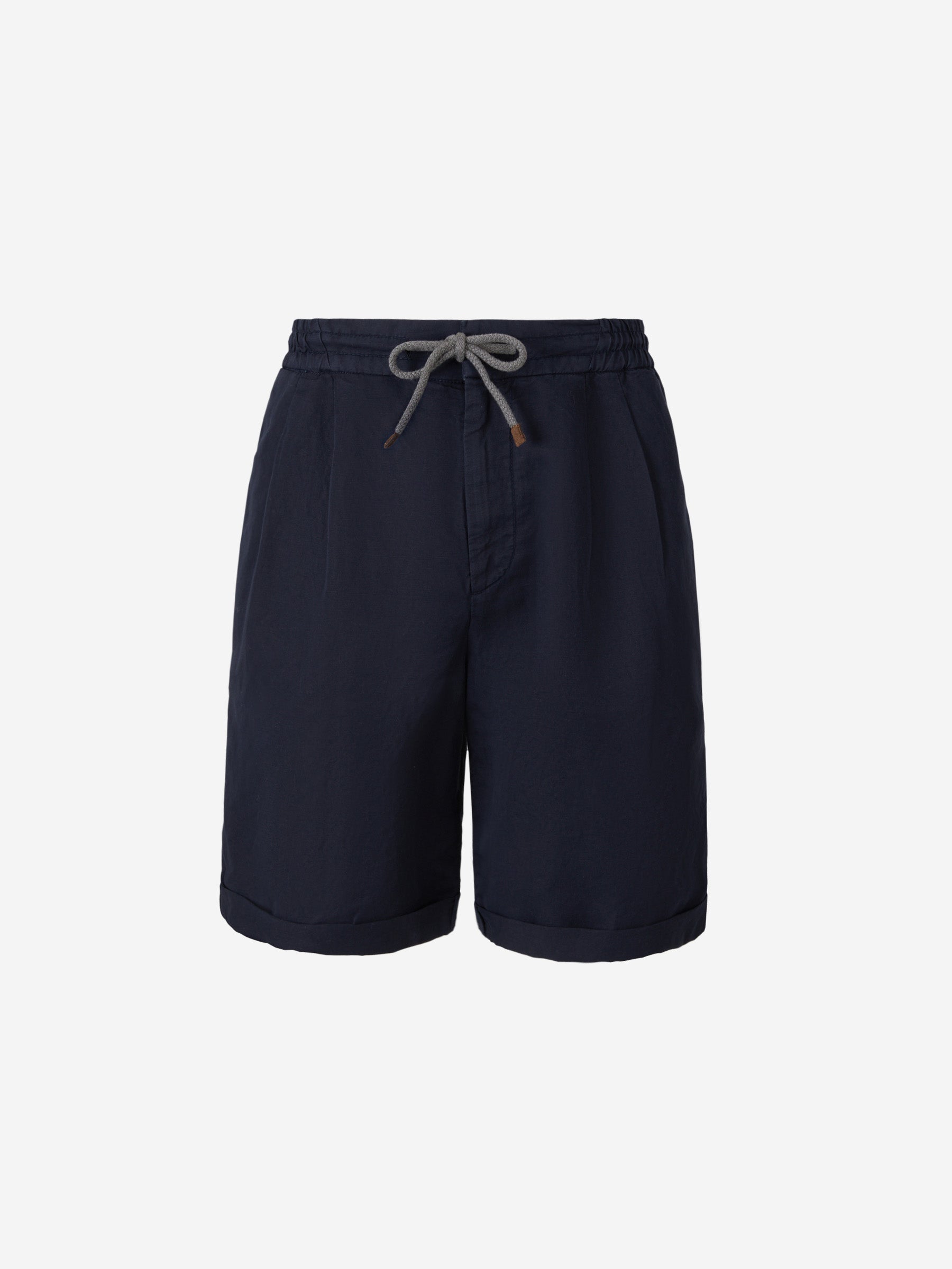 Brunello Cucinelli Bermudas Lino Y Algodón color Azul Noche sku 523-000775 02 - Foto 1