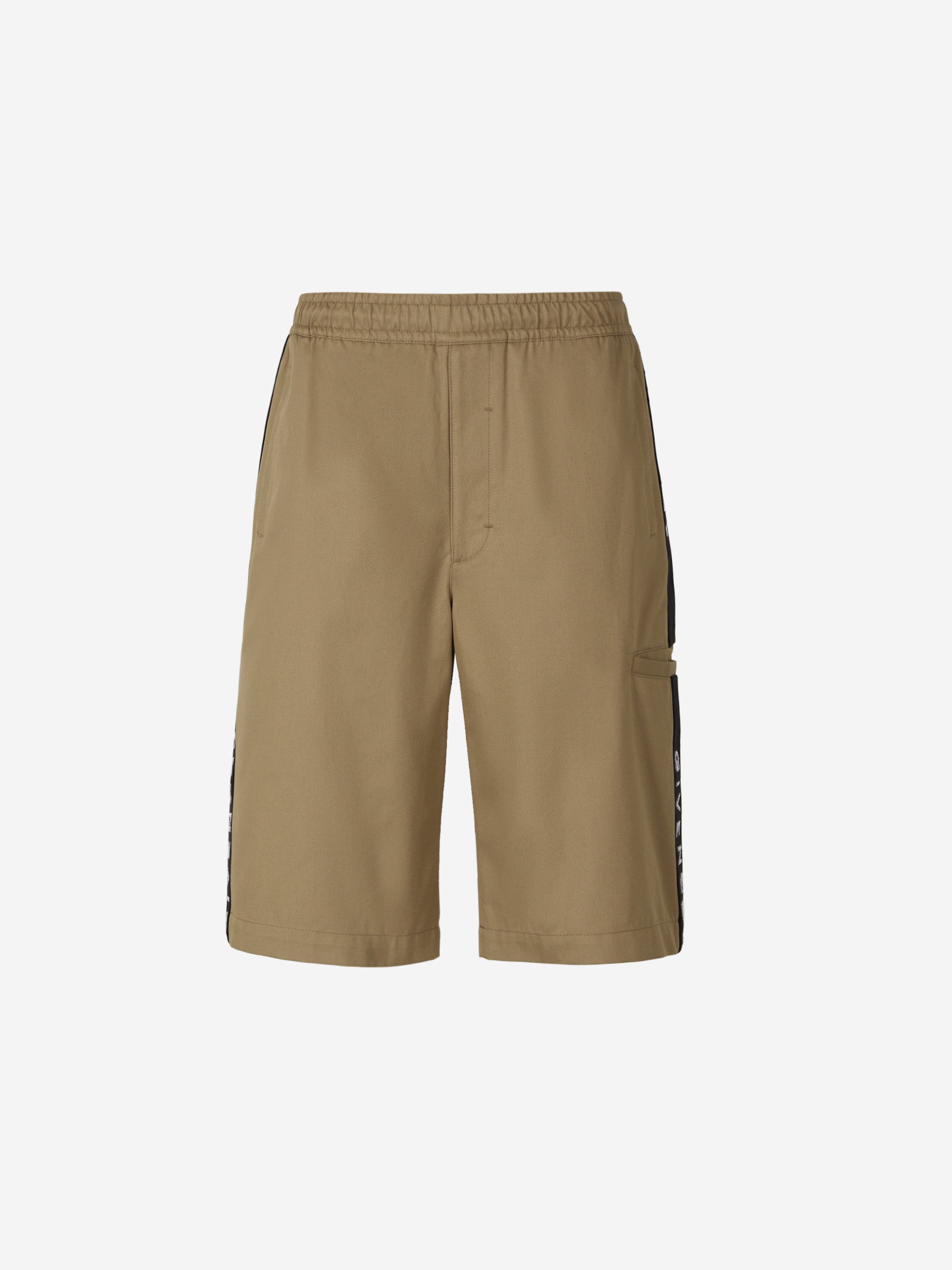 Givenchy Bermudas Franjas Logo color Verde Militar sku 523-000783 01 - Foto 1