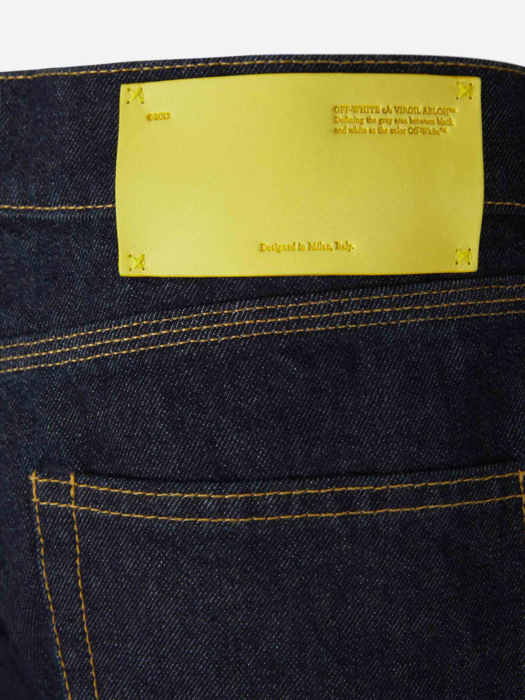 Off-White Bermudas Logo Bordado color Azul Denim sku 523-000790 01 - Foto 6