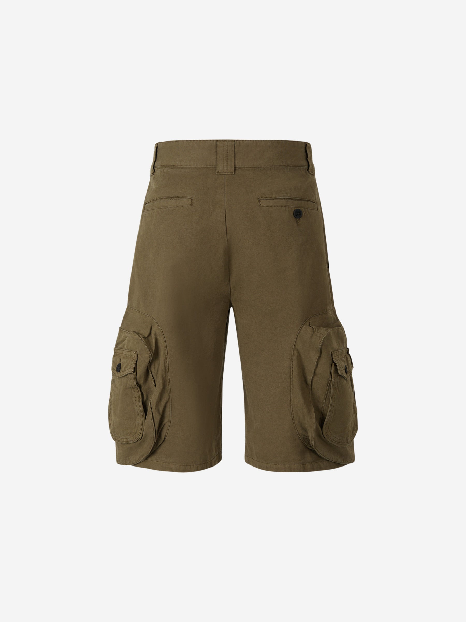 Heron Preston Bermudas Canvas Cargo color Verde Militar sku 523-000793 01 - Foto 3