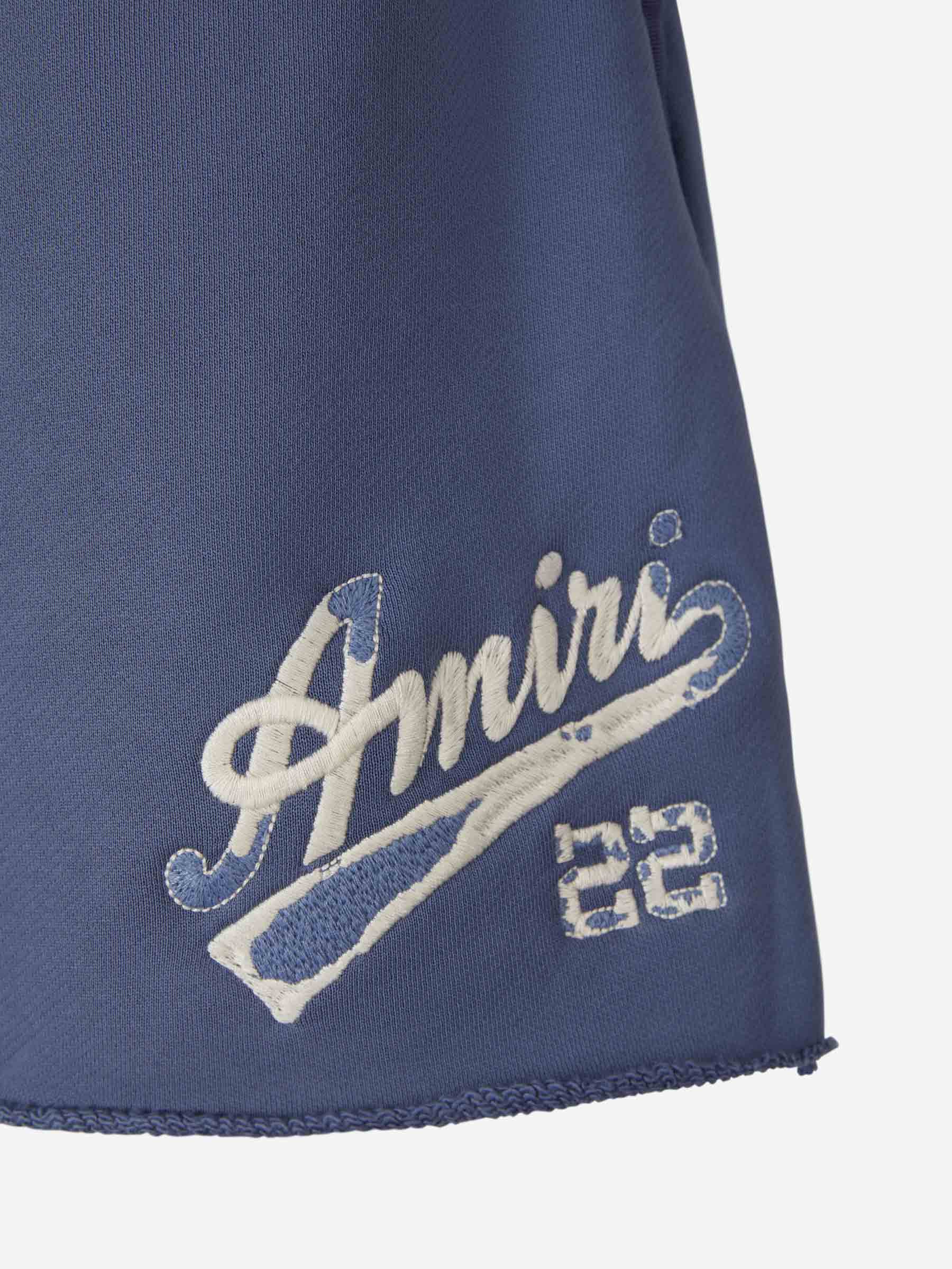Amiri Bermudas Algodón Logo color Azul Denim sku 523-000801 01 - Foto 4