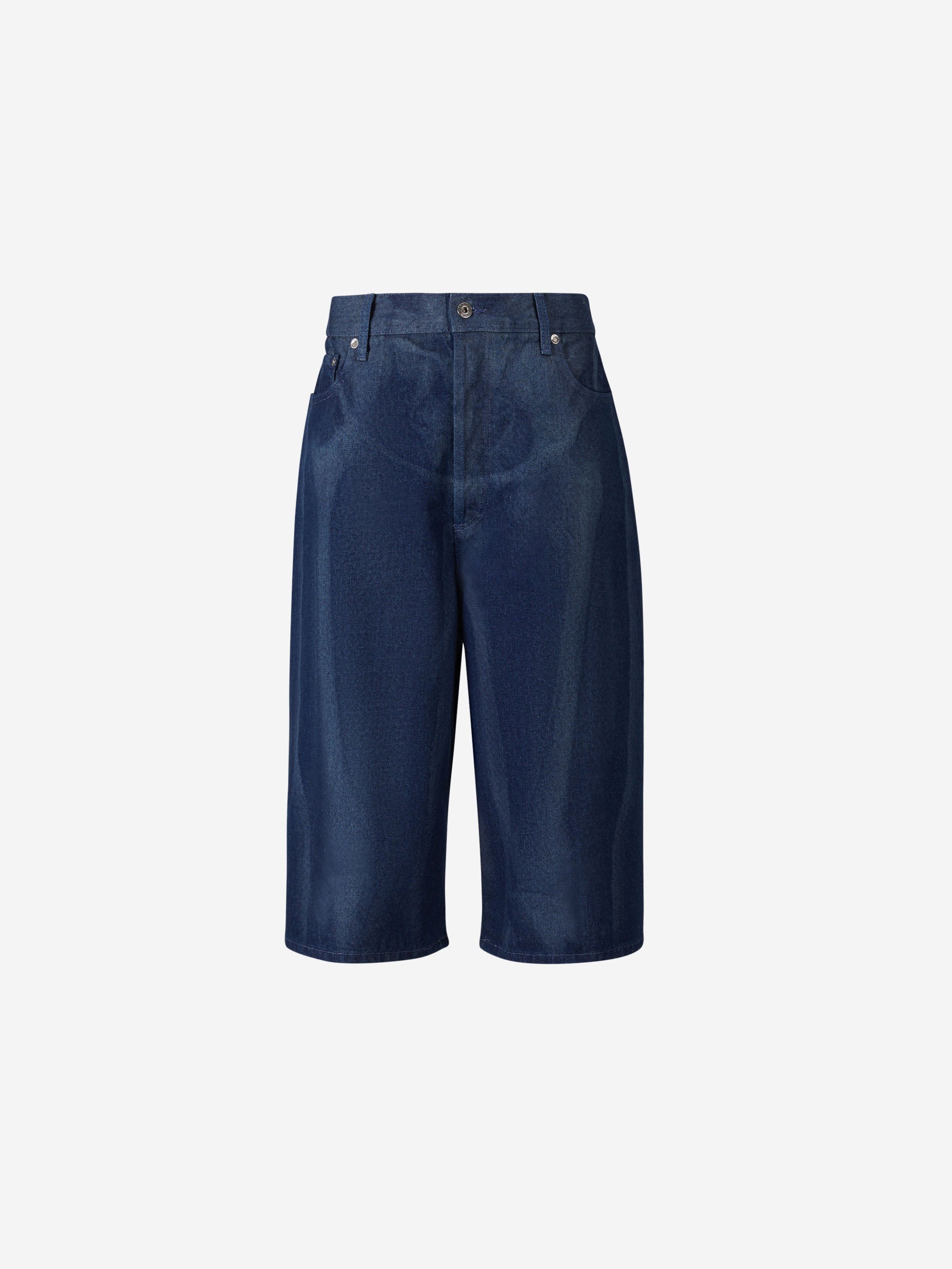 Off-White Bermudas Denim Motivo Esqueleto color Azul Cobalto sku 523-000808 01 - Foto 1