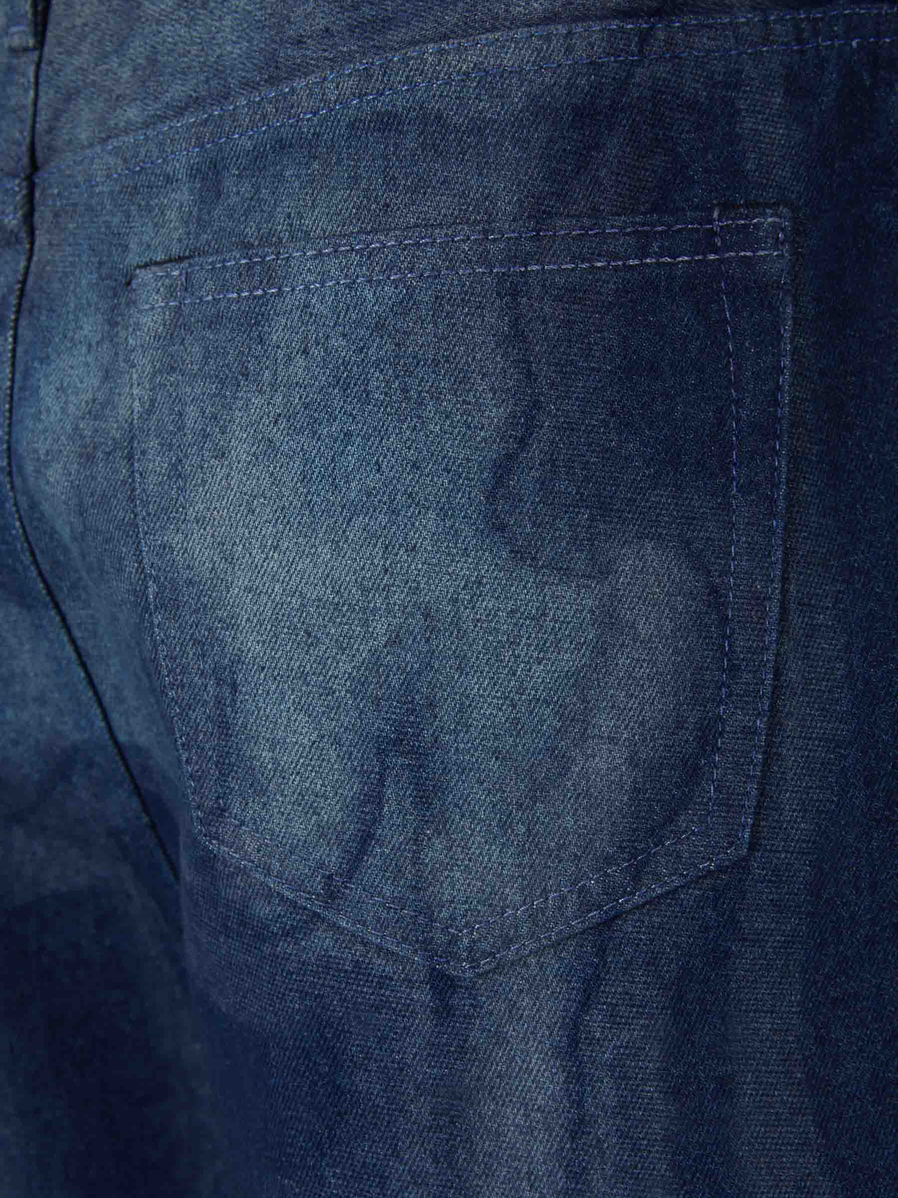 Off-White Bermudas Denim Motivo Esqueleto color Azul Cobalto sku 523-000808 01 - Foto 4