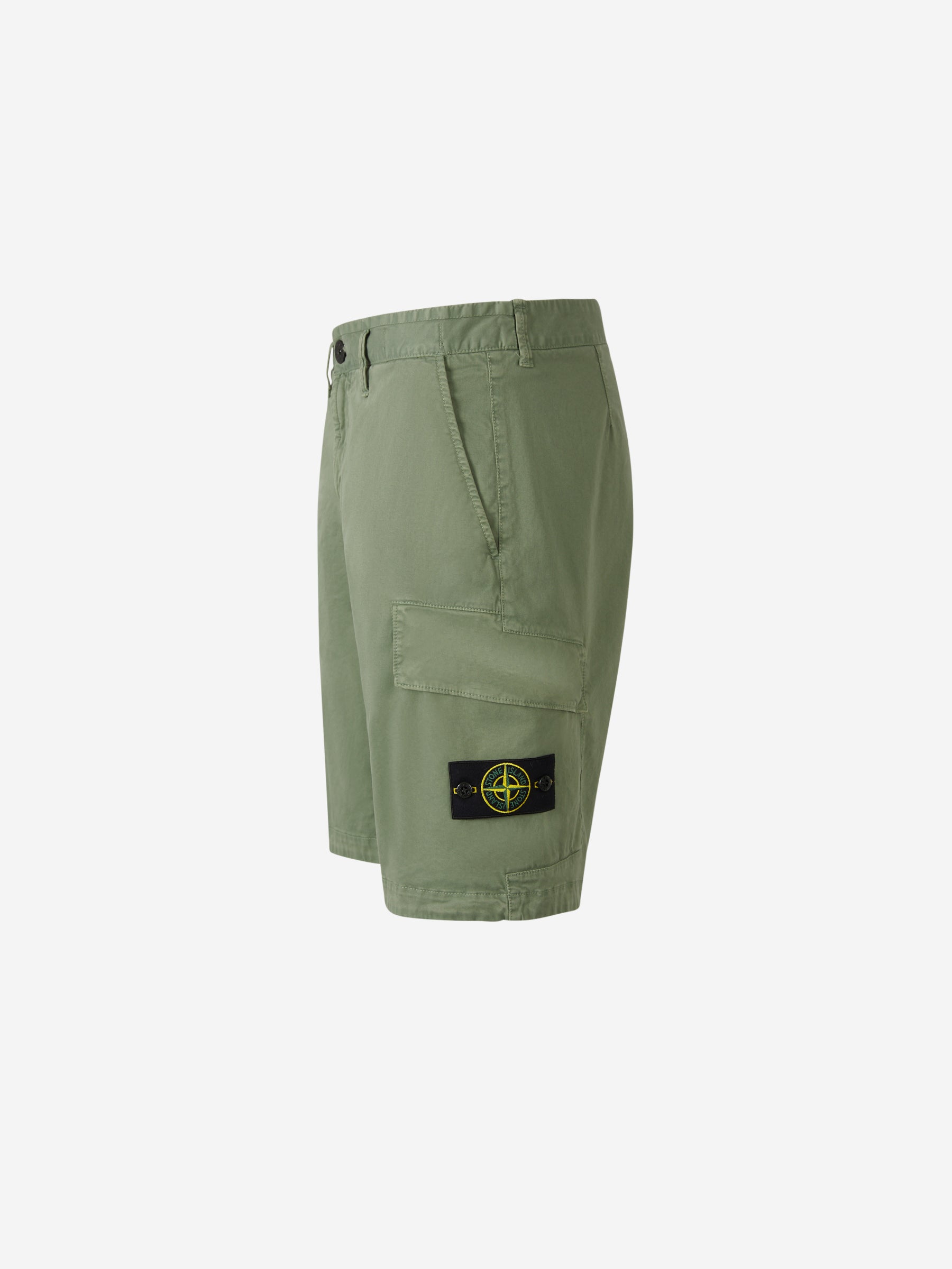 Stone Island Bermudas Cargo Algodón color Verde Militar sku 523-000822 04 - Foto 8
