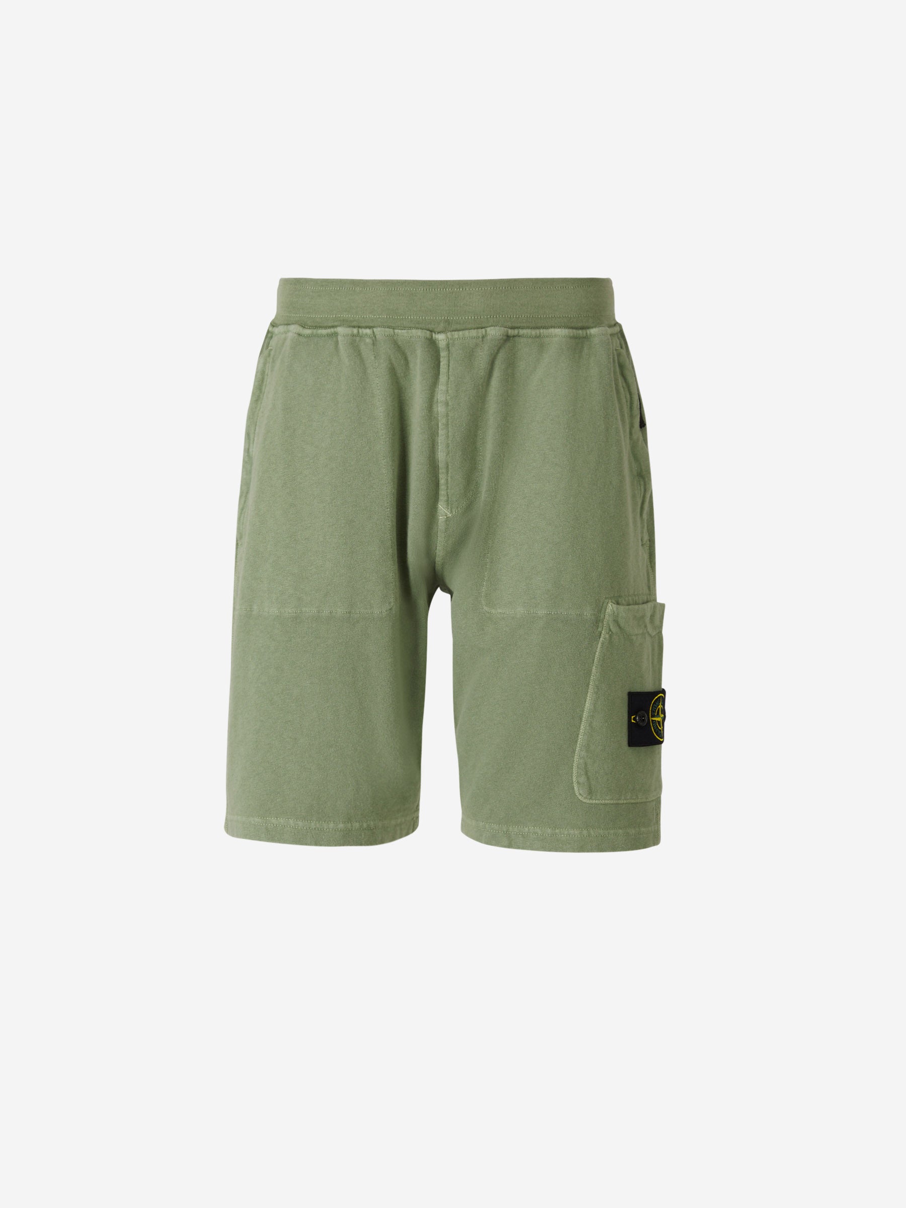 Stone Island Bermudas Joggers Logo color Verde Militar sku 523-000825 02 - Foto 1