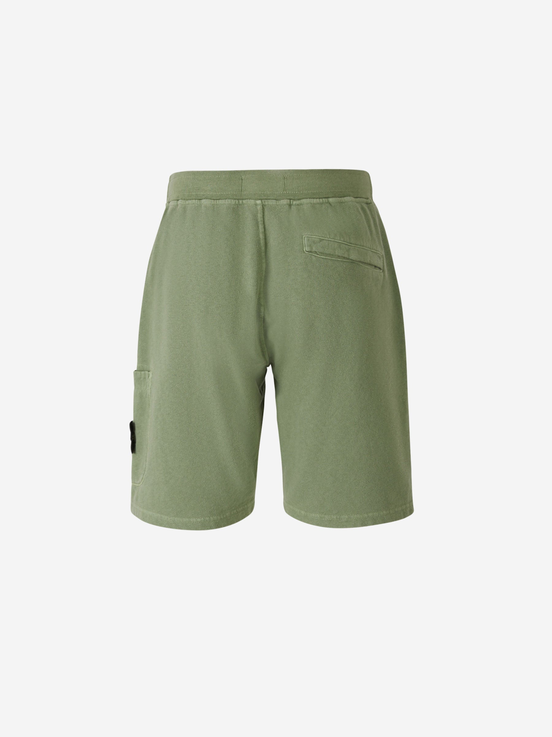 Stone Island Bermudas Joggers Logo color Verde Militar sku 523-000825 02 - Foto 3