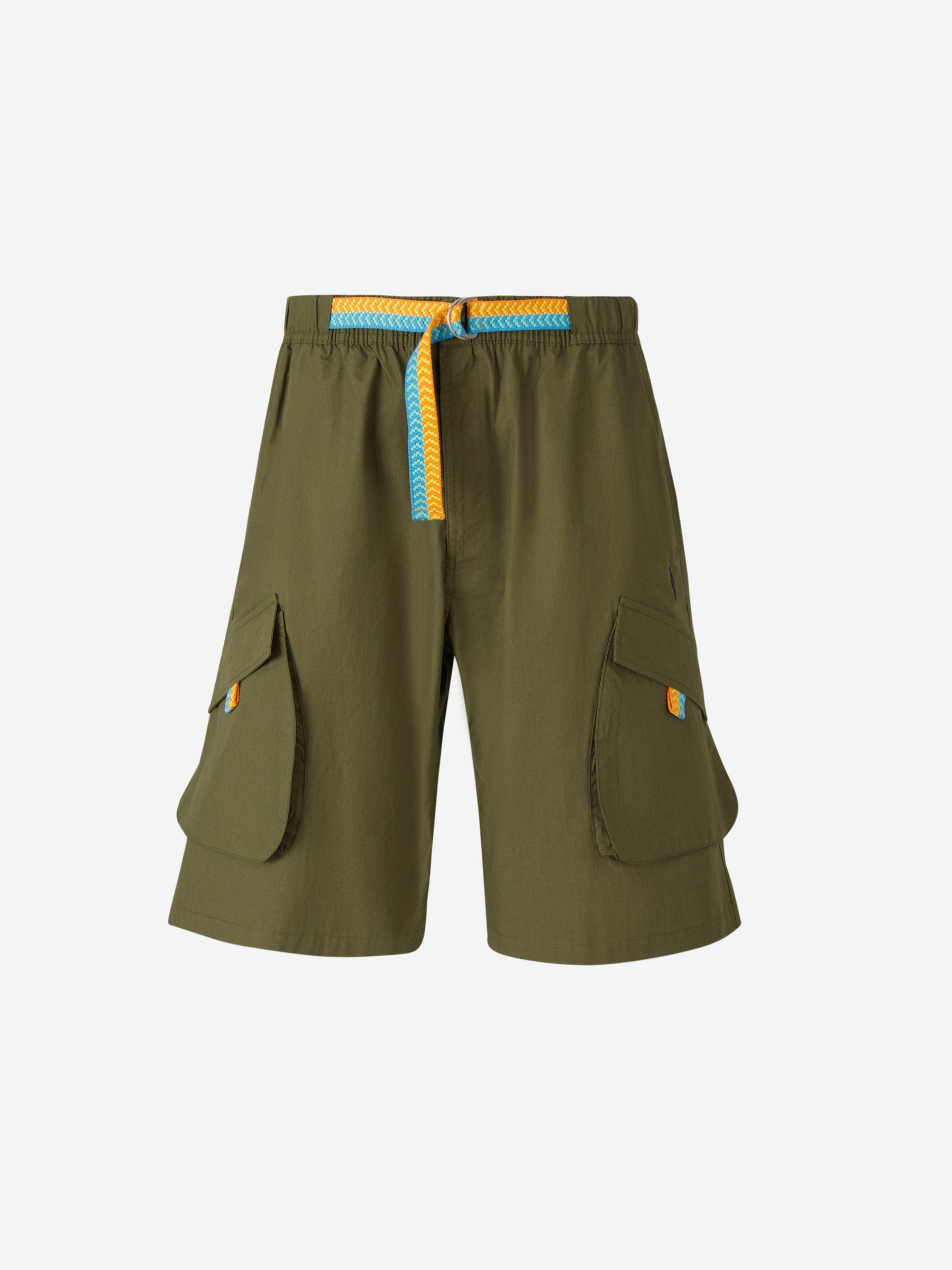 Marcelo Burlon Bermuda Cargo Detalle Cinturón color Verde Militar sku 523-000833 01 - Foto 1