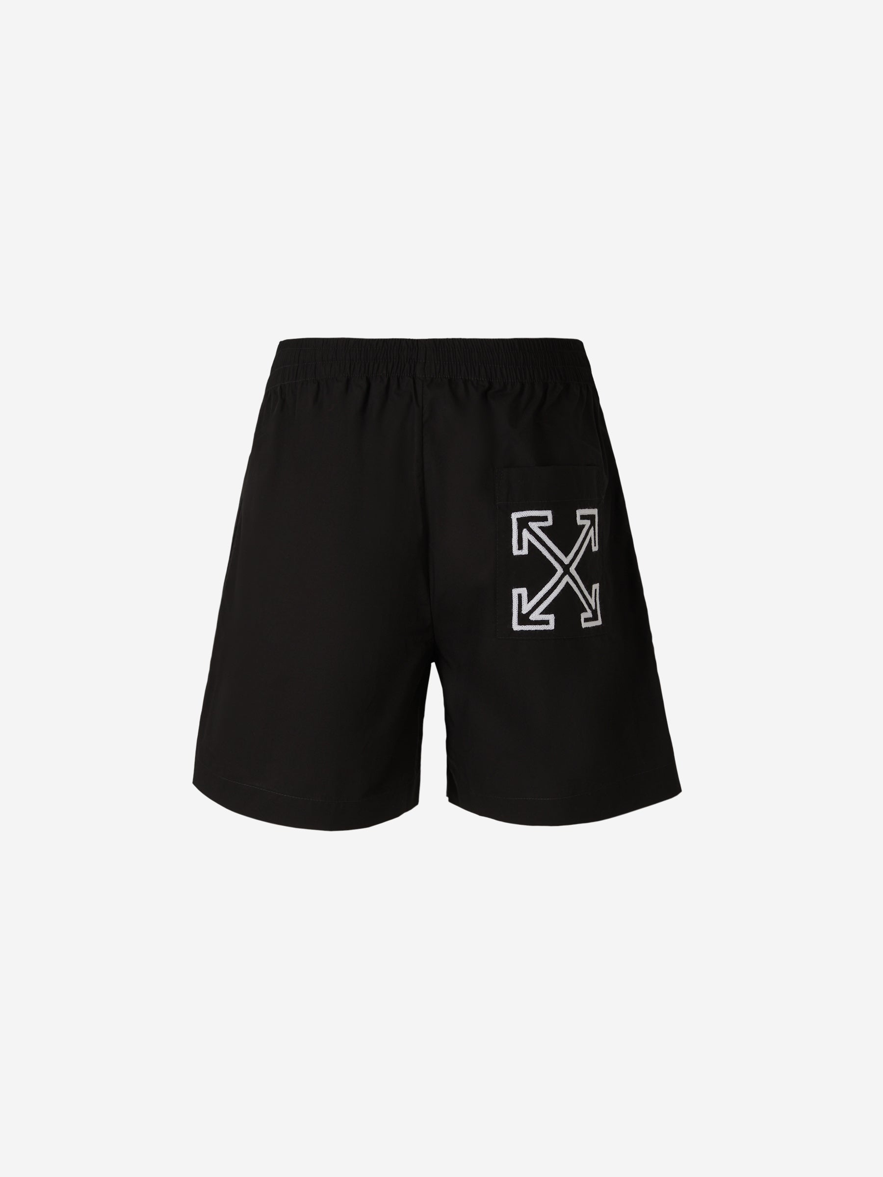 Off-White Bermudas Arrow Algodón color Verde Militar sku 523-000837 02 - Foto 3