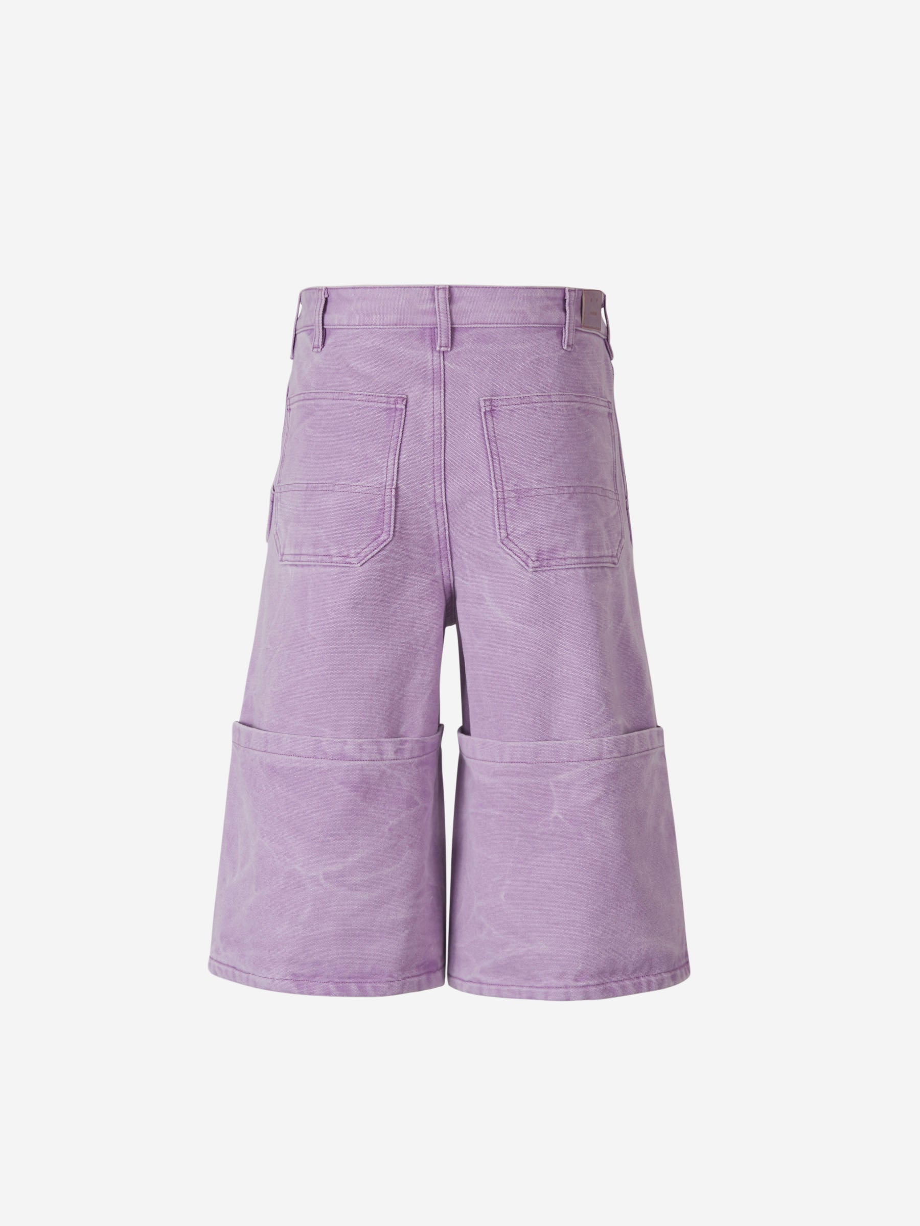 Acne Studios Face Bermudas Lona Algodón color Lila sku 523-000854 01 - Foto 2